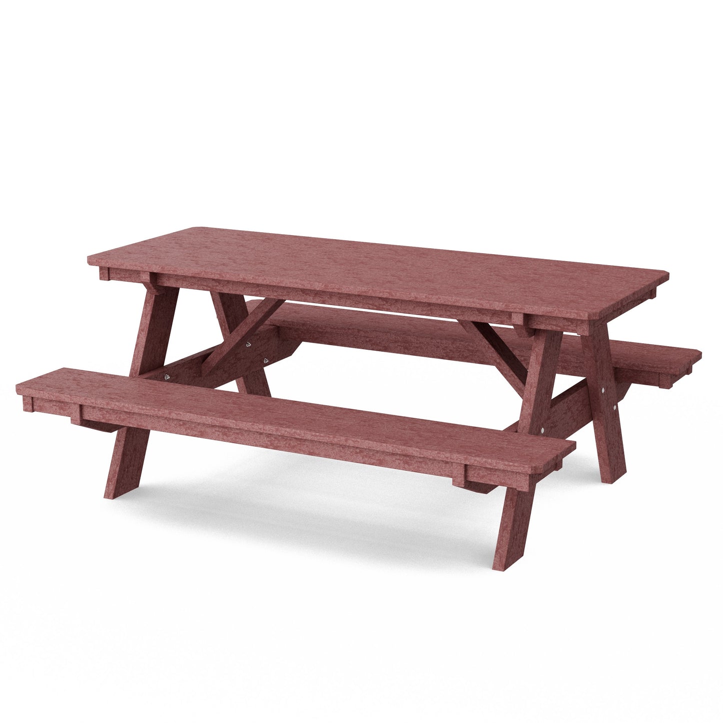 Heritage 72" Picnic Table with Attached Benches