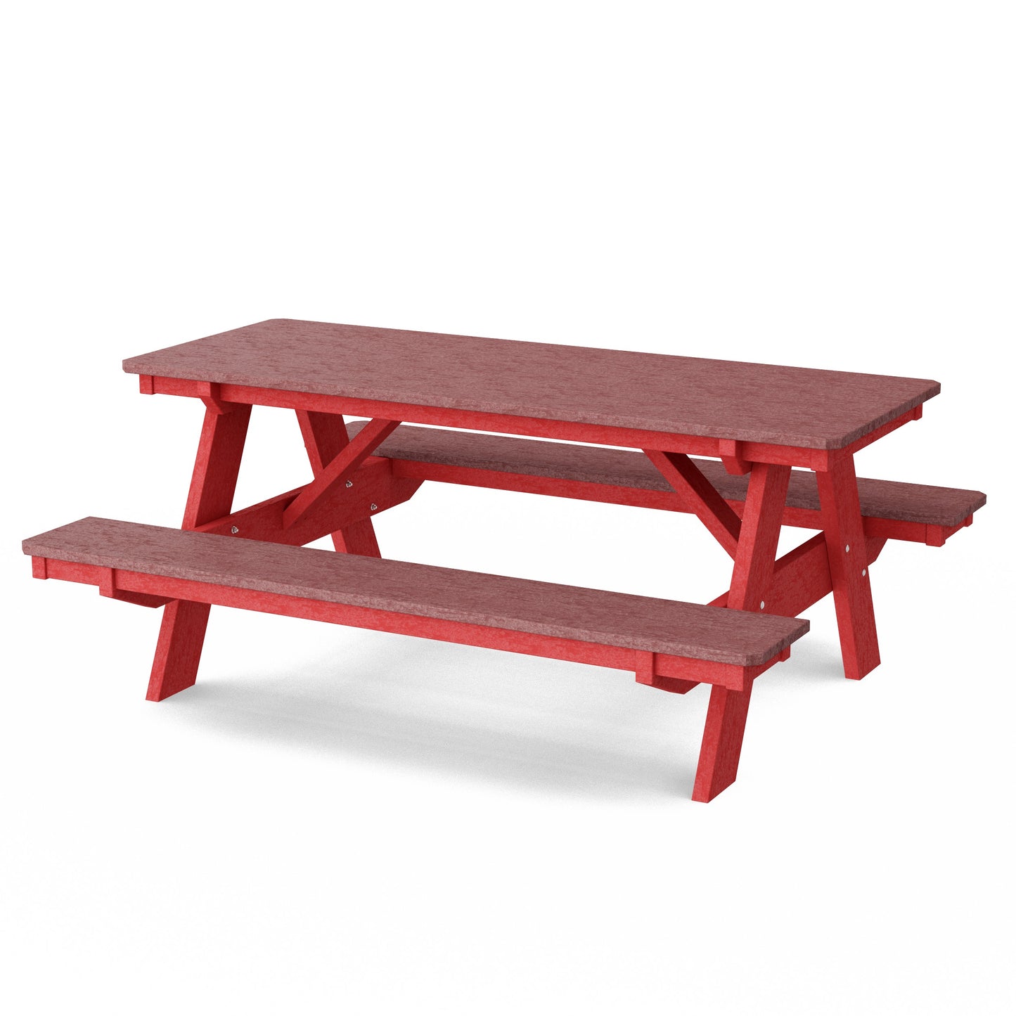 Heritage 72" Picnic Table with Attached Benches
