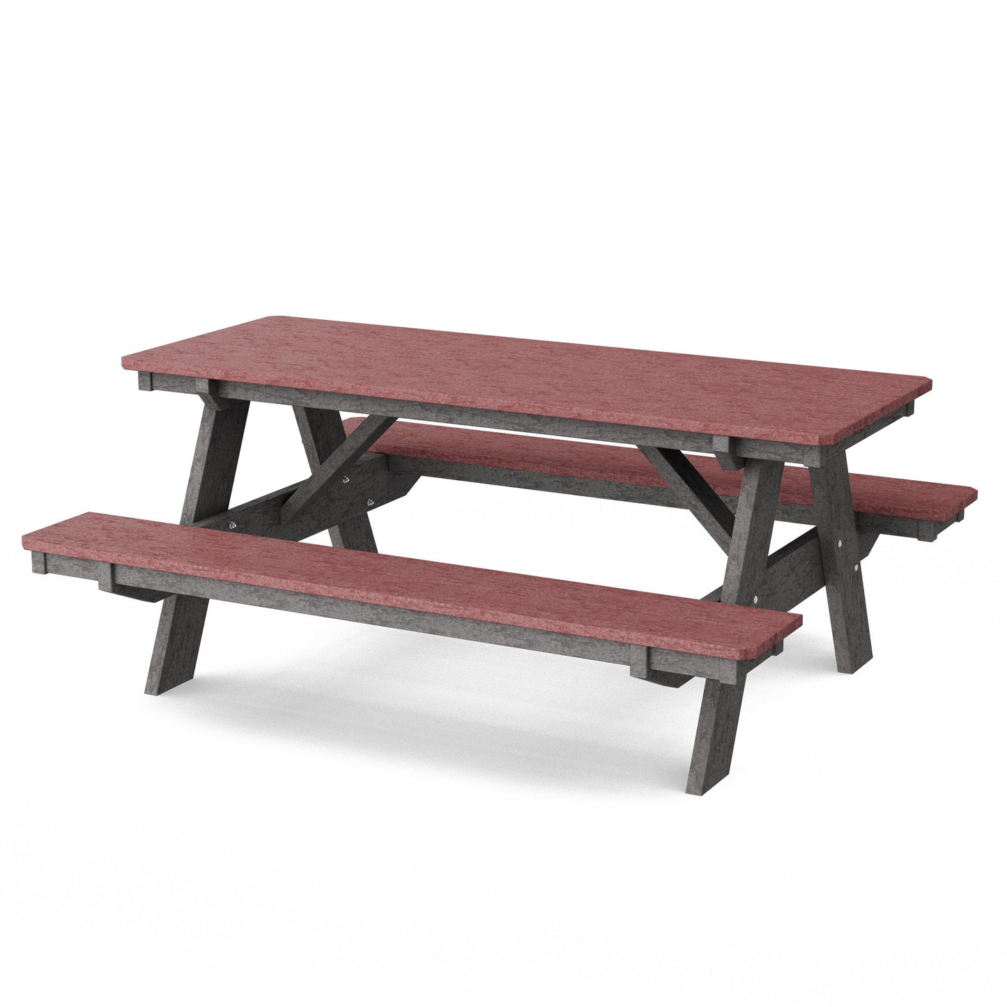 Heritage 72" Picnic Table with Attached Benches