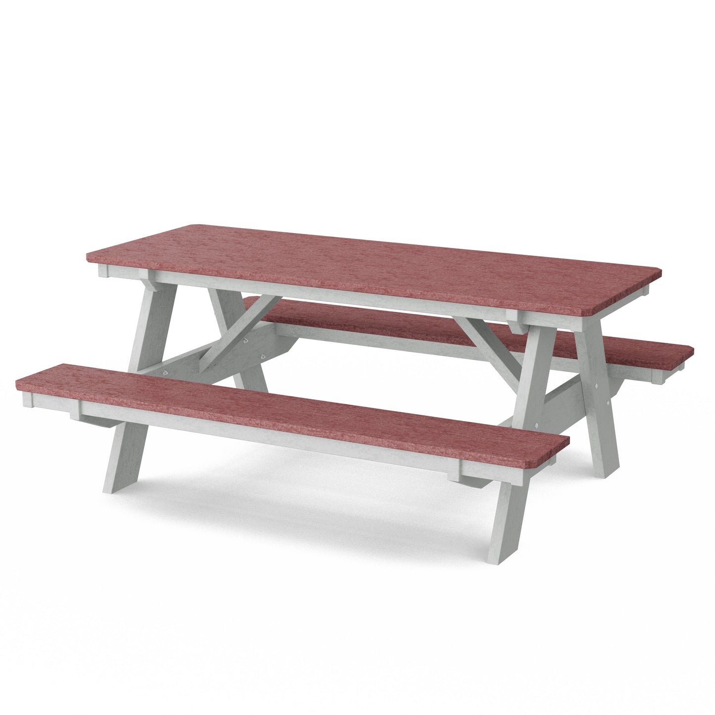 Heritage 72" Picnic Table with Attached Benches