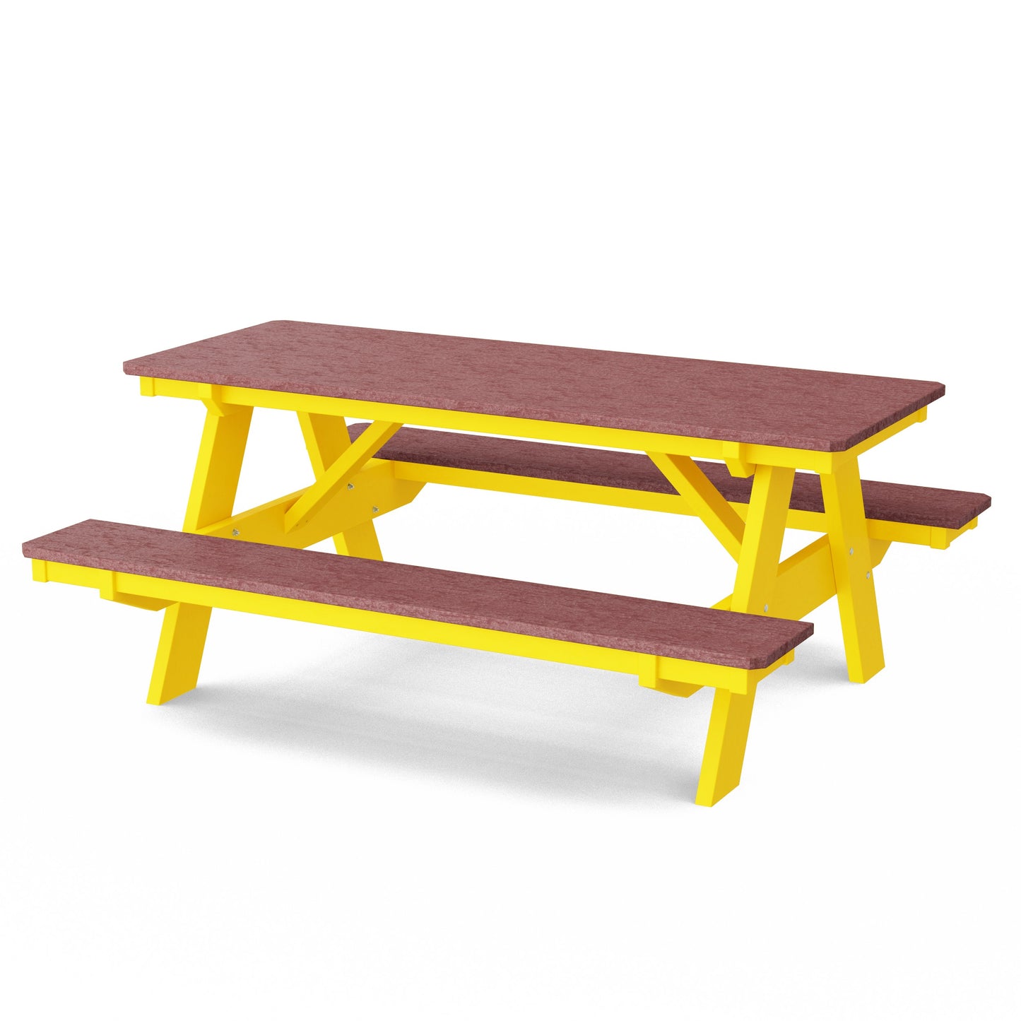 Heritage 72" Picnic Table with Attached Benches