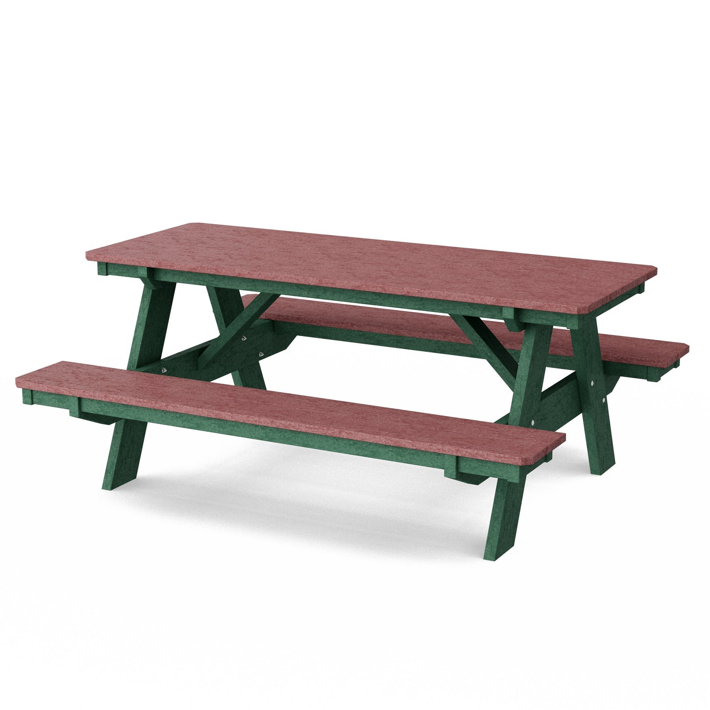 Heritage 72" Picnic Table with Attached Benches