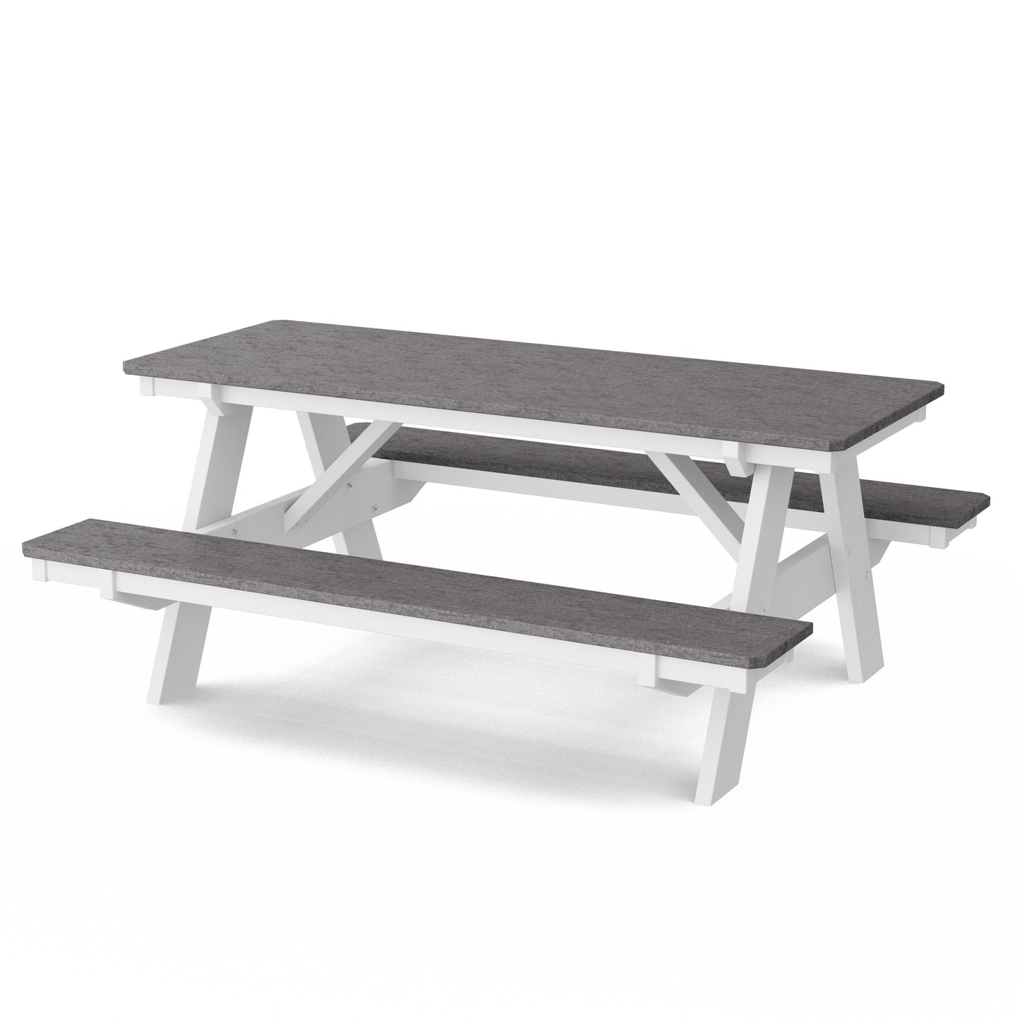 Heritage 72" Picnic Table with Attached Benches