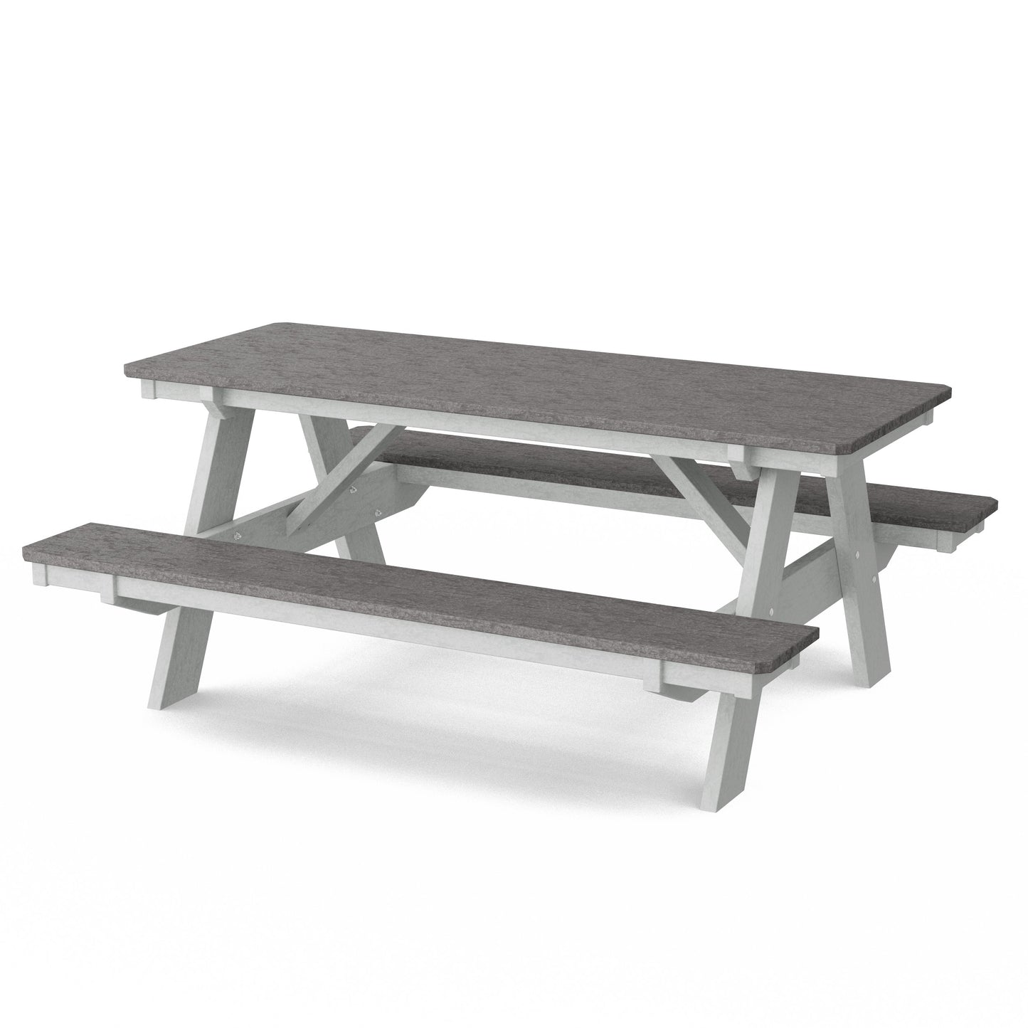 Heritage 72" Picnic Table with Attached Benches