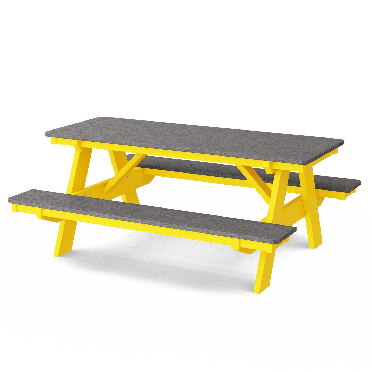 Heritage 72" Picnic Table with Attached Benches