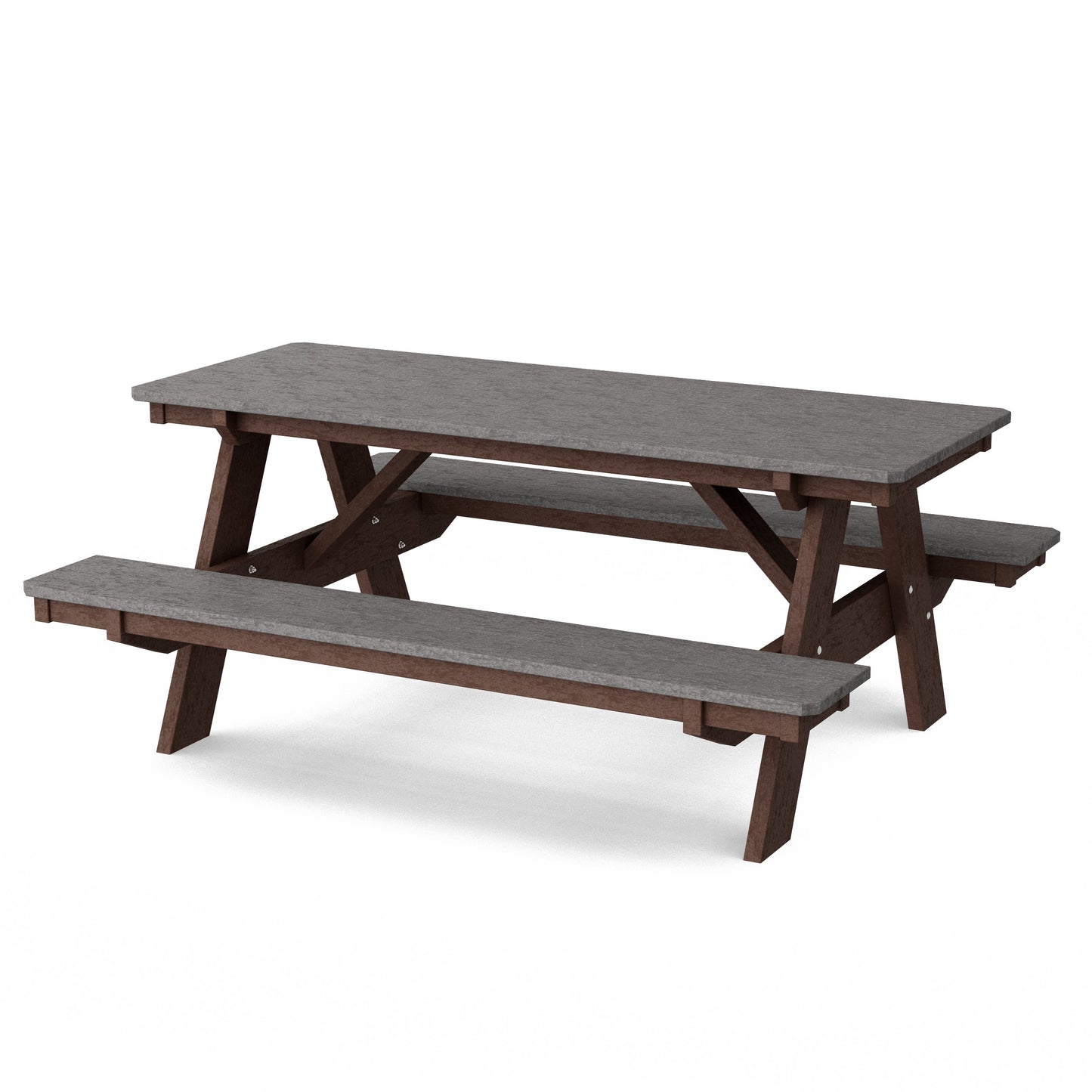 Heritage 72" Picnic Table with Attached Benches