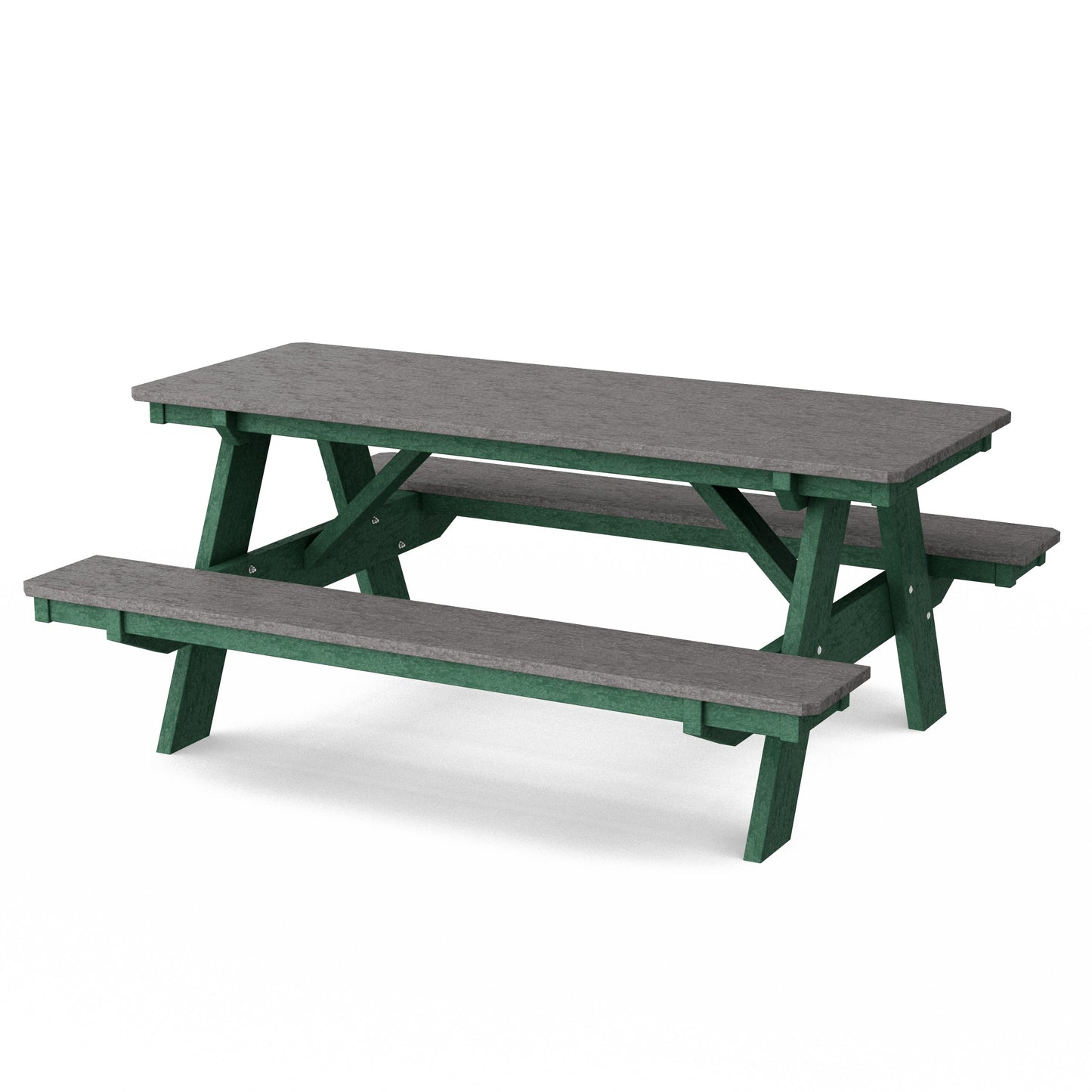 Heritage 72" Picnic Table with Attached Benches