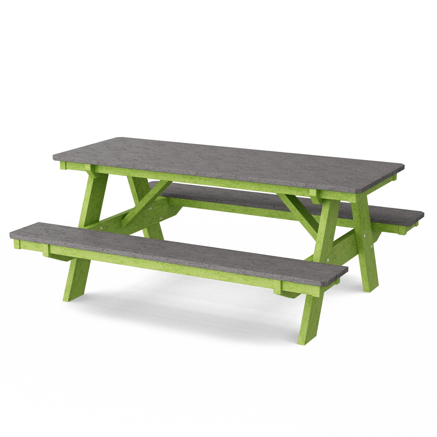 Heritage 72" Picnic Table with Attached Benches