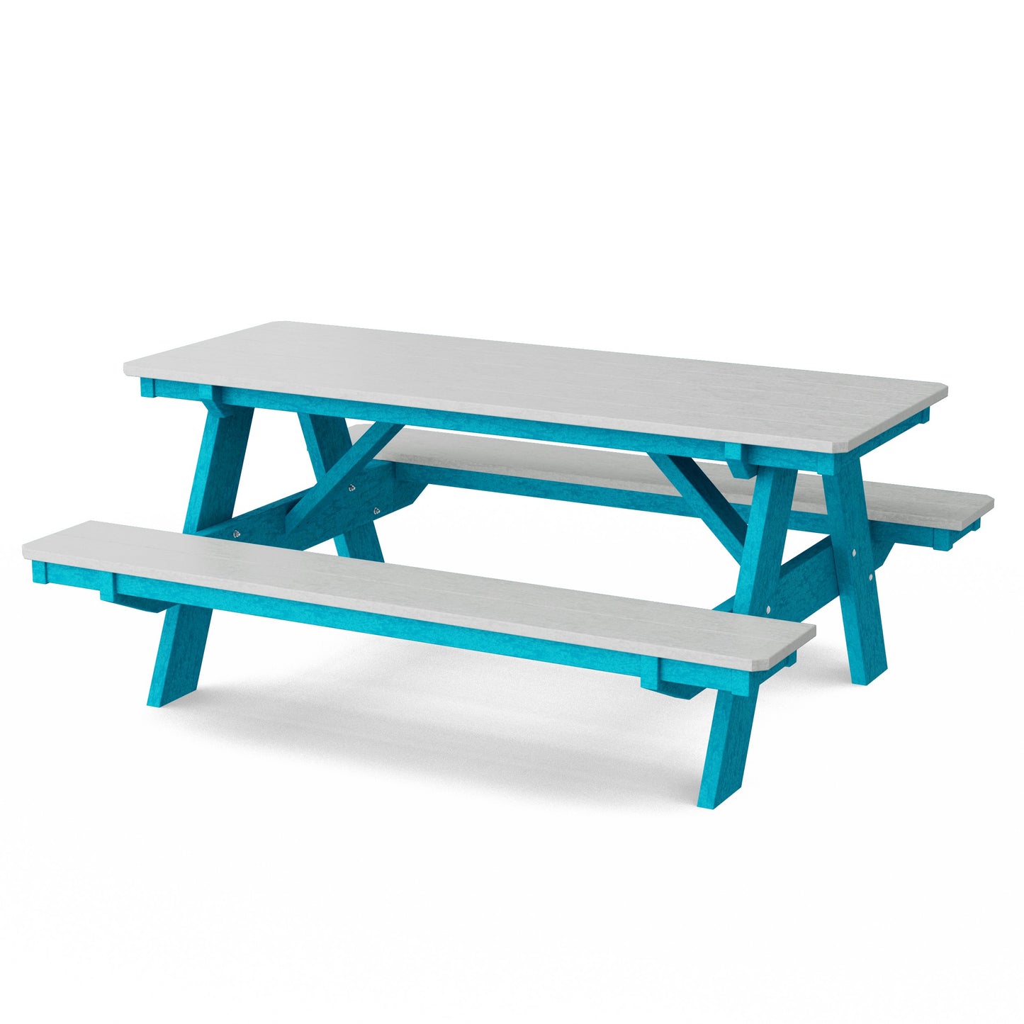 Heritage 72" Picnic Table with Attached Benches