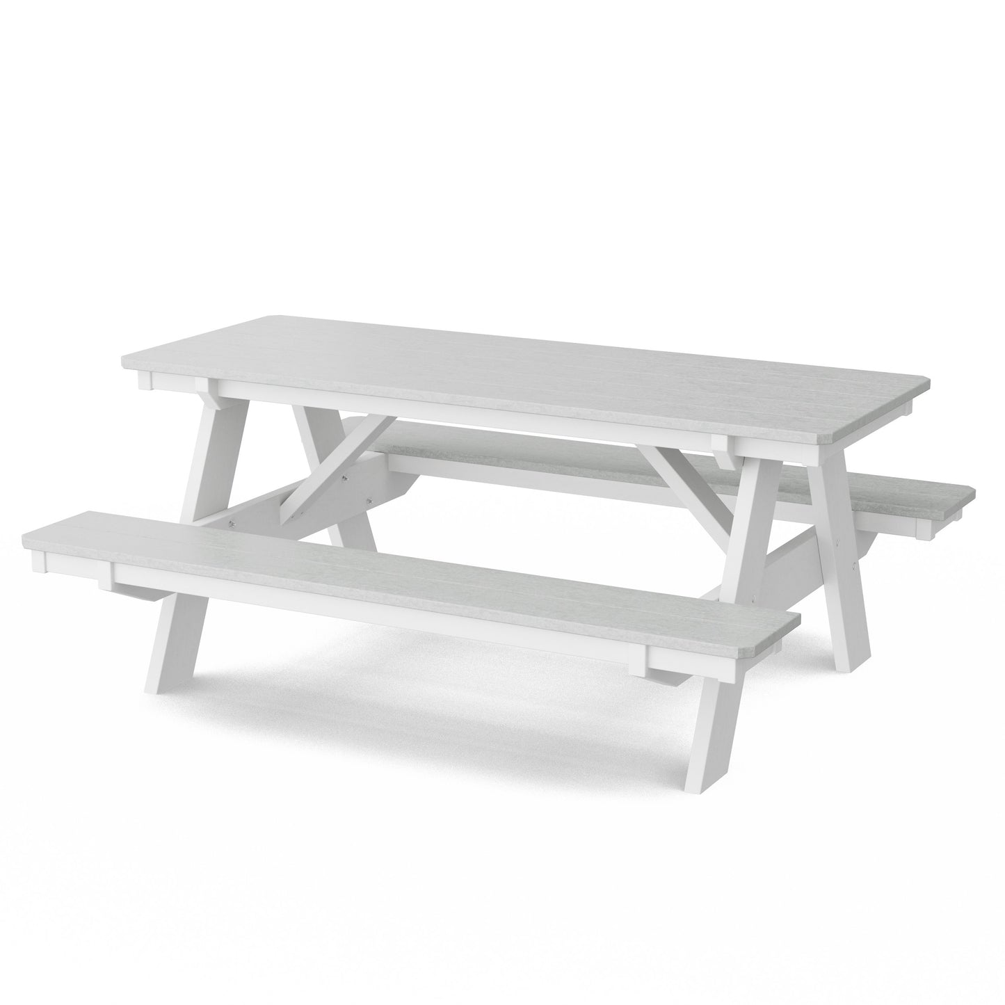 Heritage 72" Picnic Table with Attached Benches
