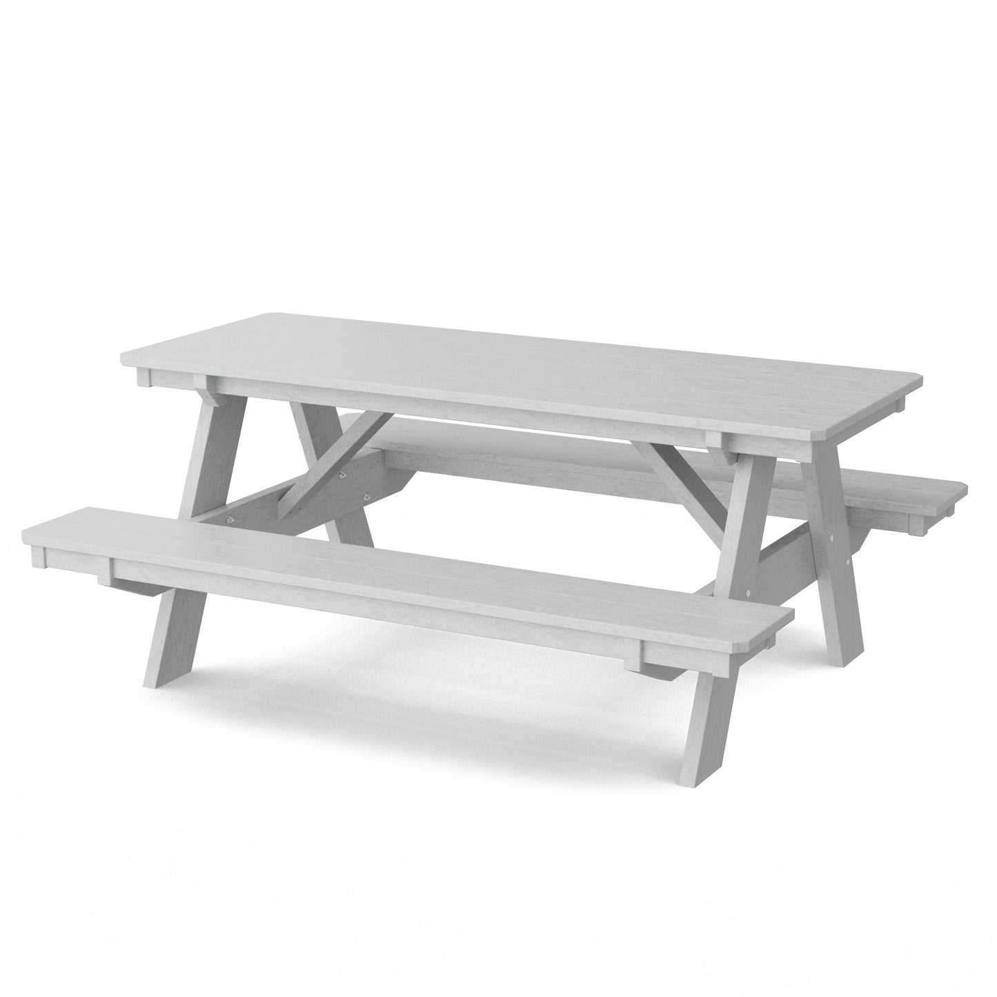 Heritage 72" Picnic Table with Attached Benches