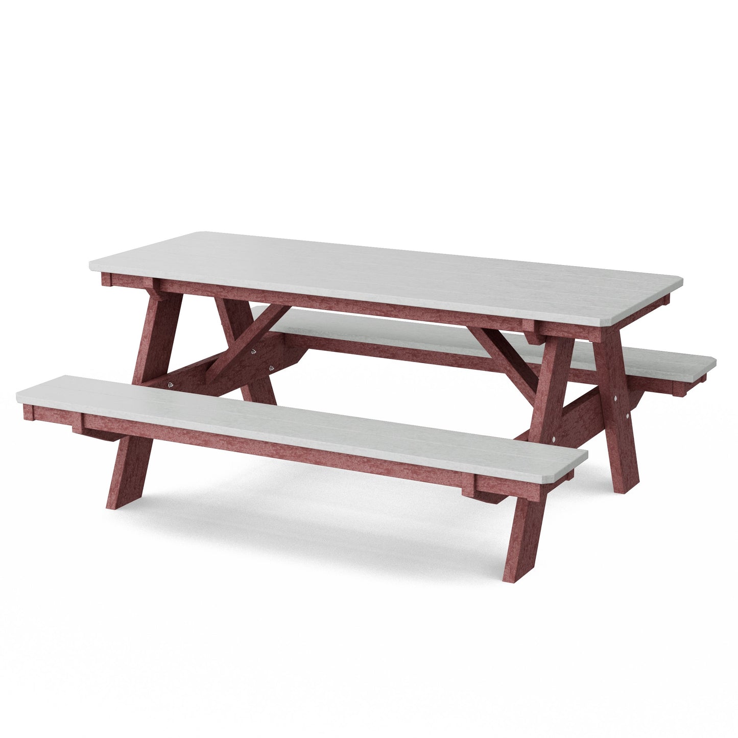Heritage 72" Picnic Table with Attached Benches