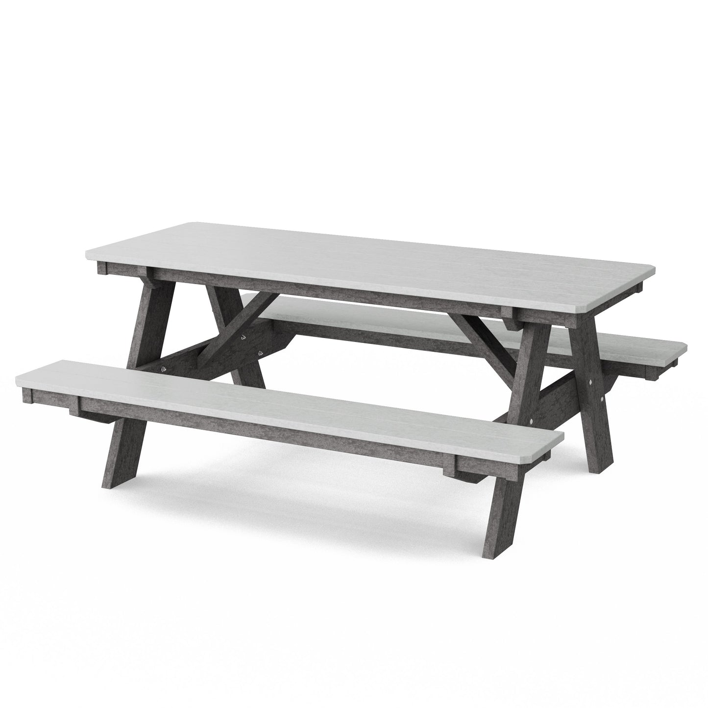 Heritage 72" Picnic Table with Attached Benches