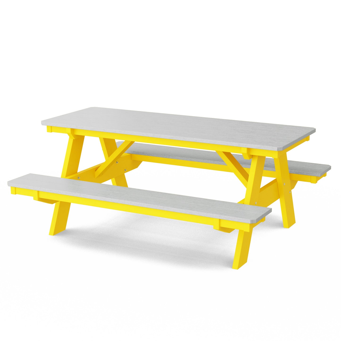 Heritage 72" Picnic Table with Attached Benches