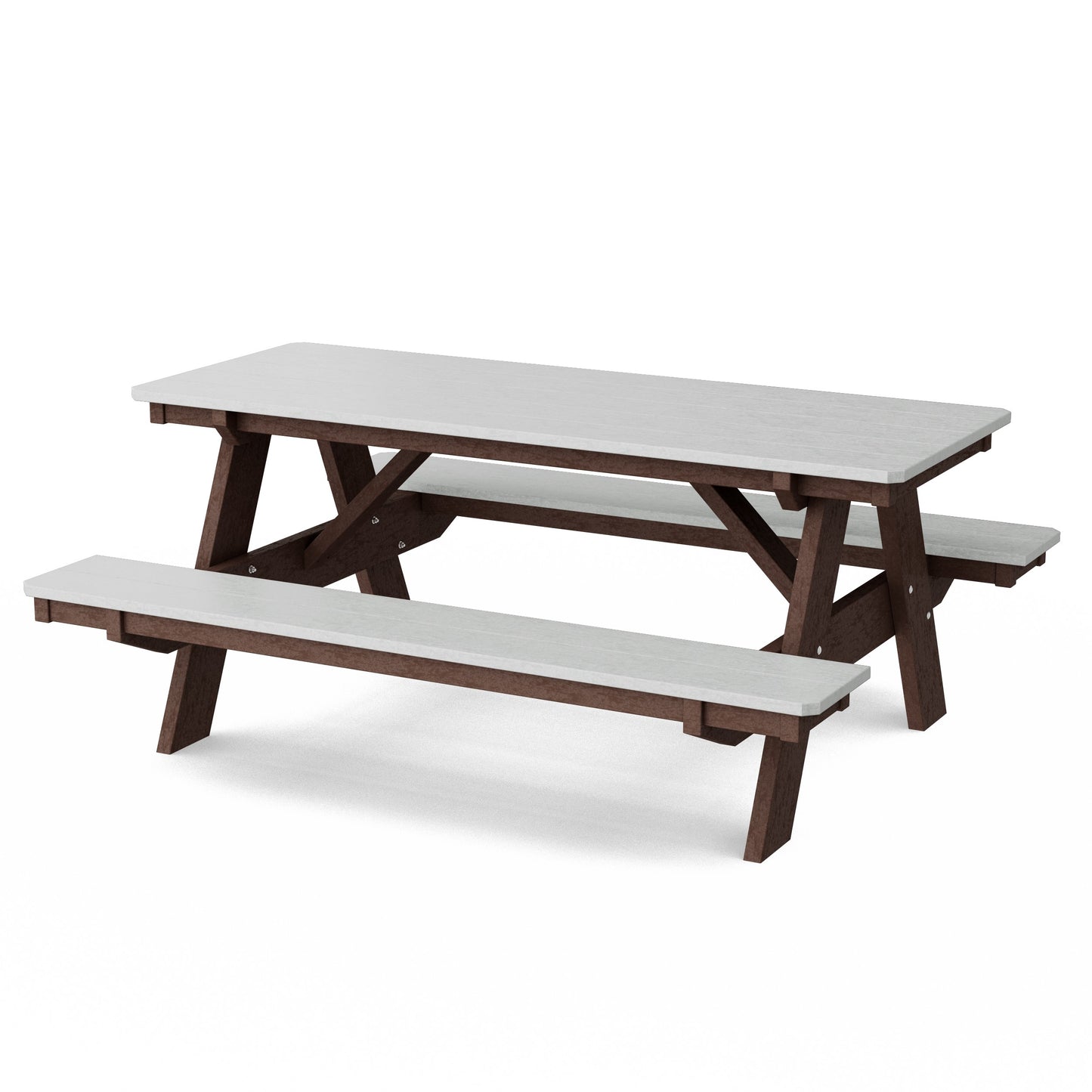 Heritage 72" Picnic Table with Attached Benches