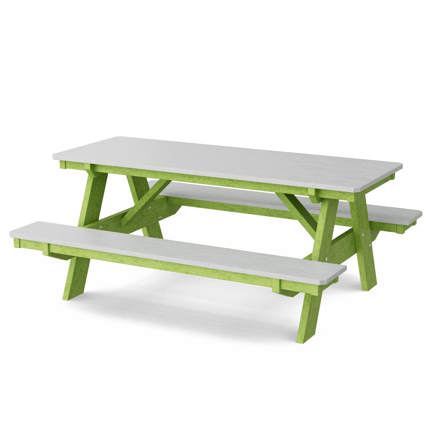 Heritage 72" Picnic Table with Attached Benches
