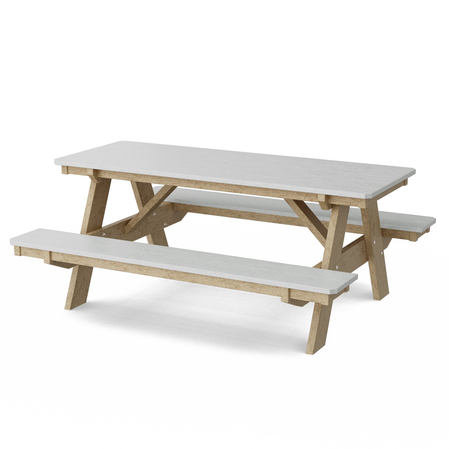 Heritage 72" Picnic Table with Attached Benches