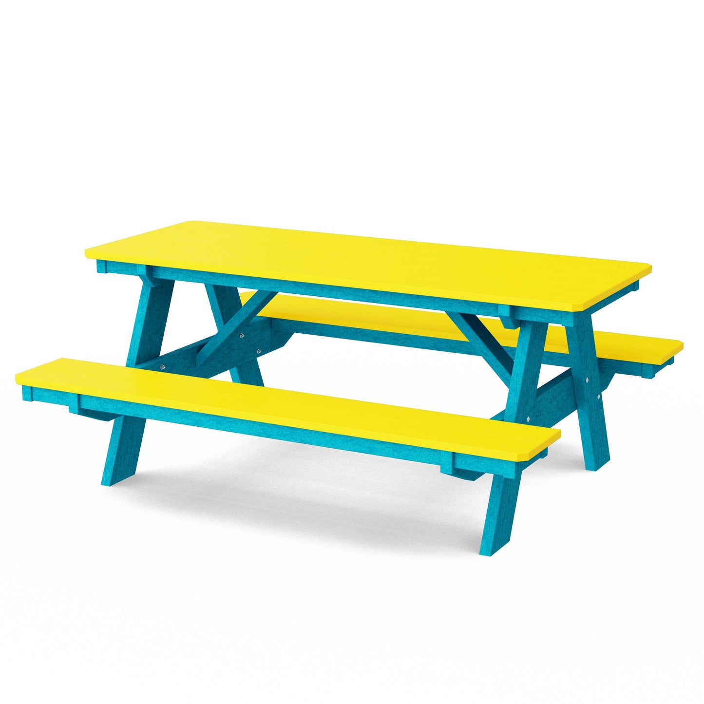 Heritage 72" Picnic Table with Attached Benches