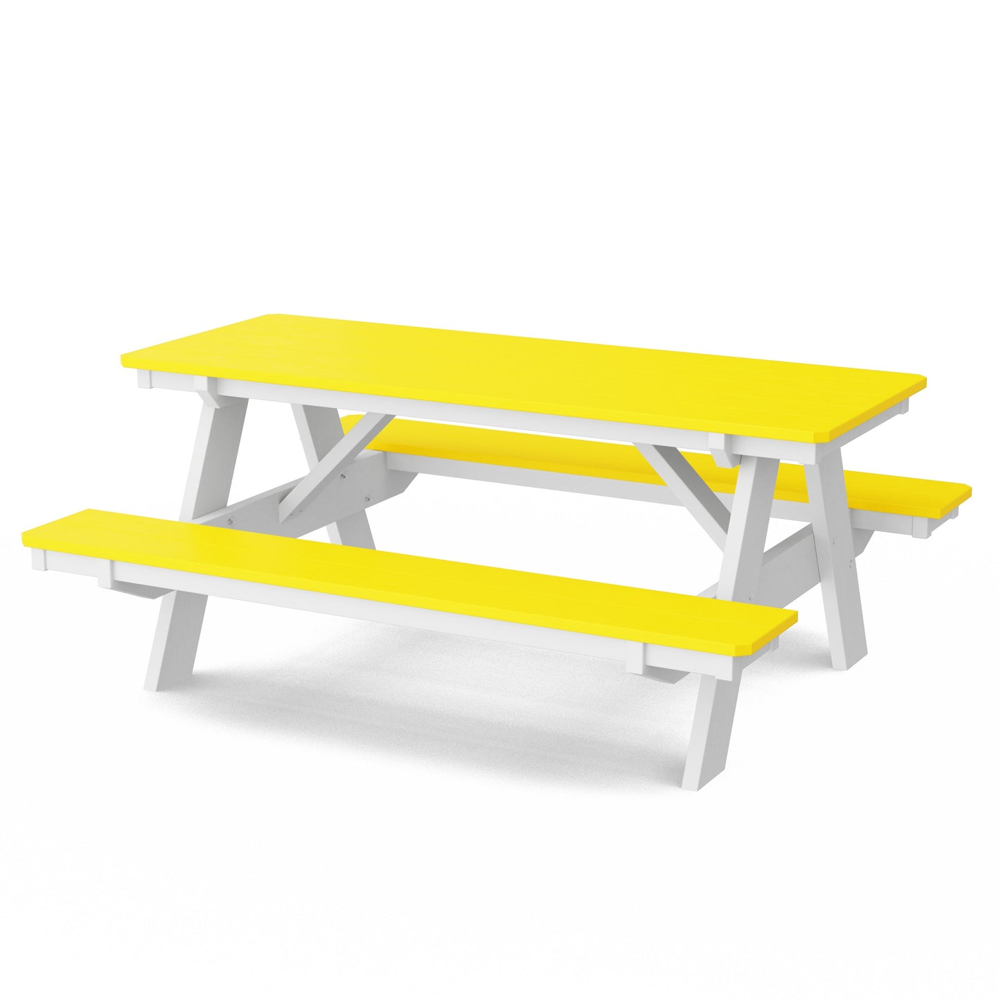 Heritage 72" Picnic Table with Attached Benches