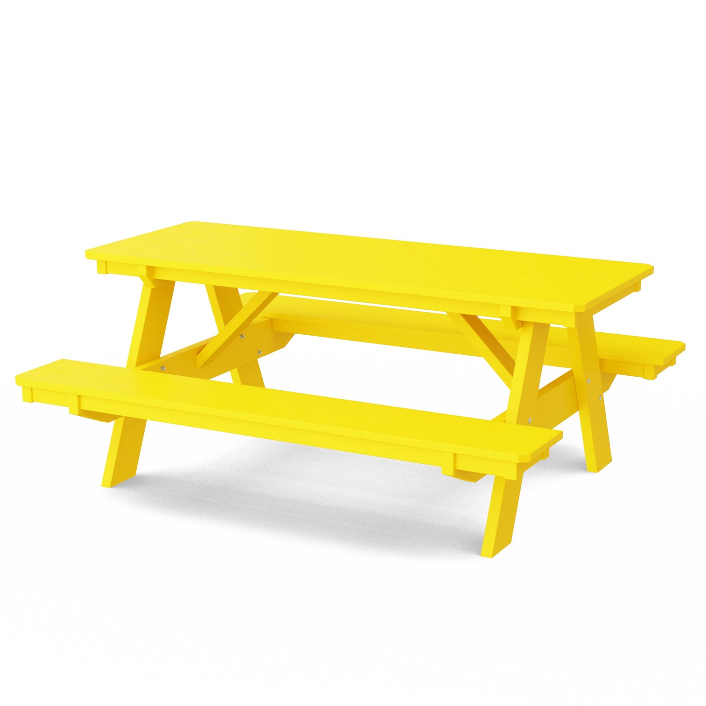 Heritage 72" Picnic Table with Attached Benches