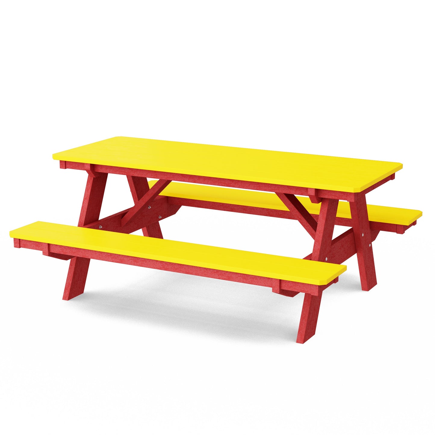 Heritage 72" Picnic Table with Attached Benches