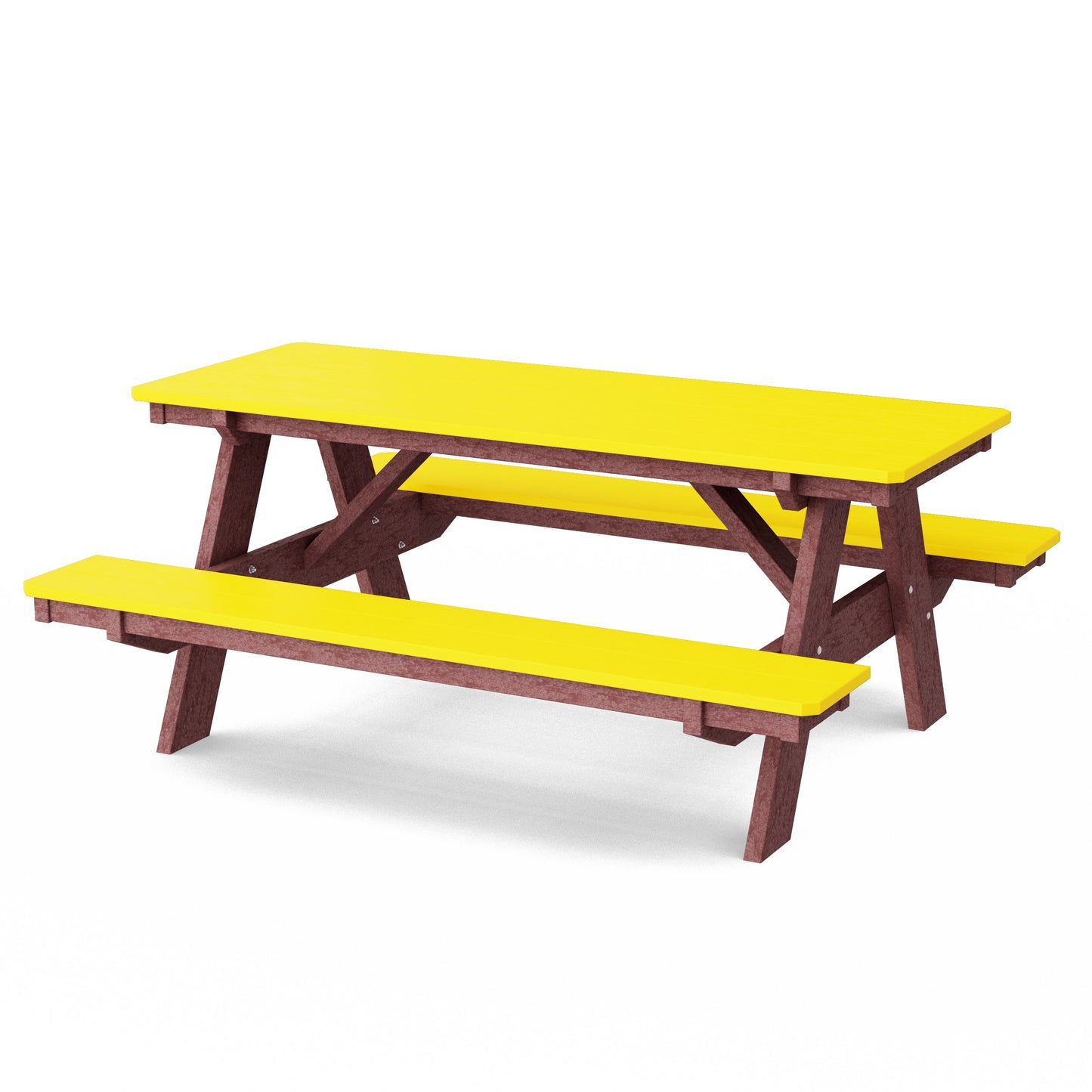 Heritage 72" Picnic Table with Attached Benches