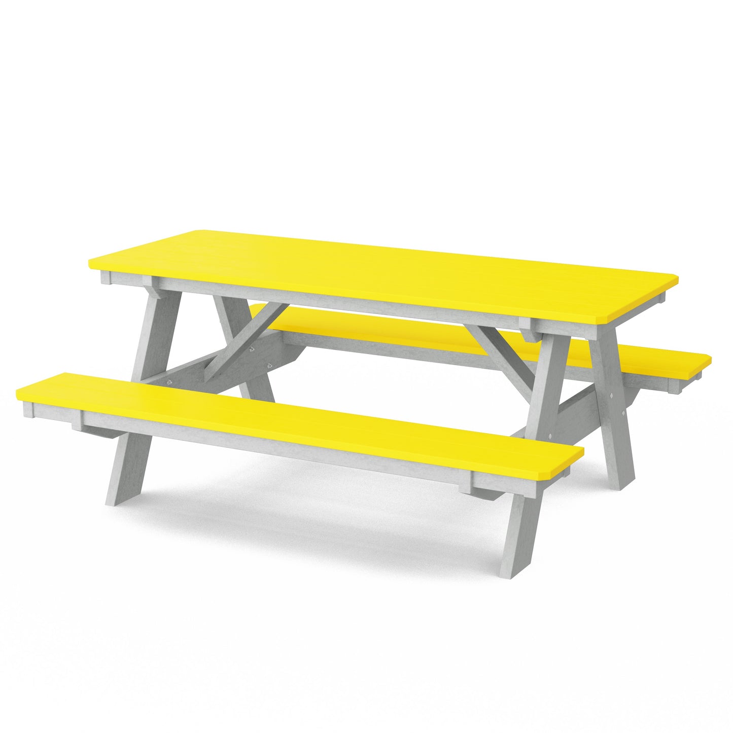 Heritage 72" Picnic Table with Attached Benches