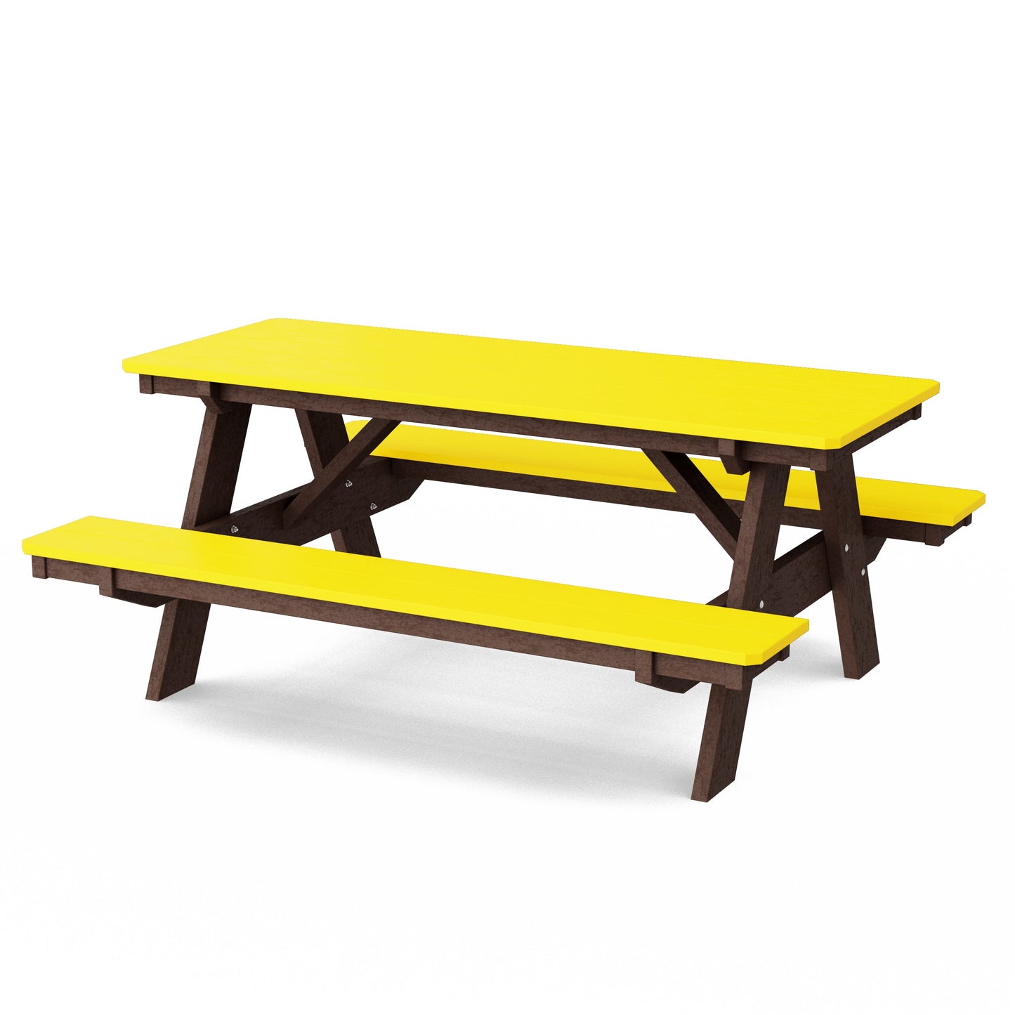 Heritage 72" Picnic Table with Attached Benches