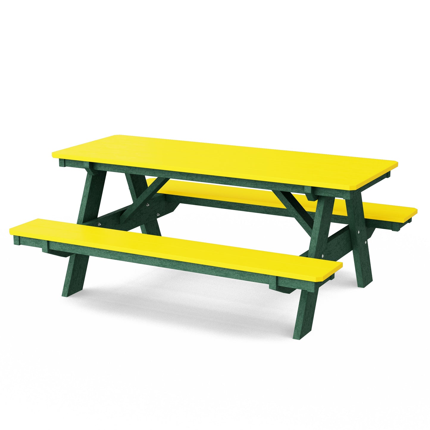 Heritage 72" Picnic Table with Attached Benches