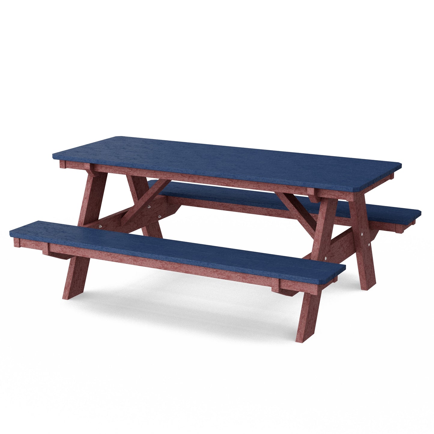 Heritage 72" Picnic Table with Attached Benches