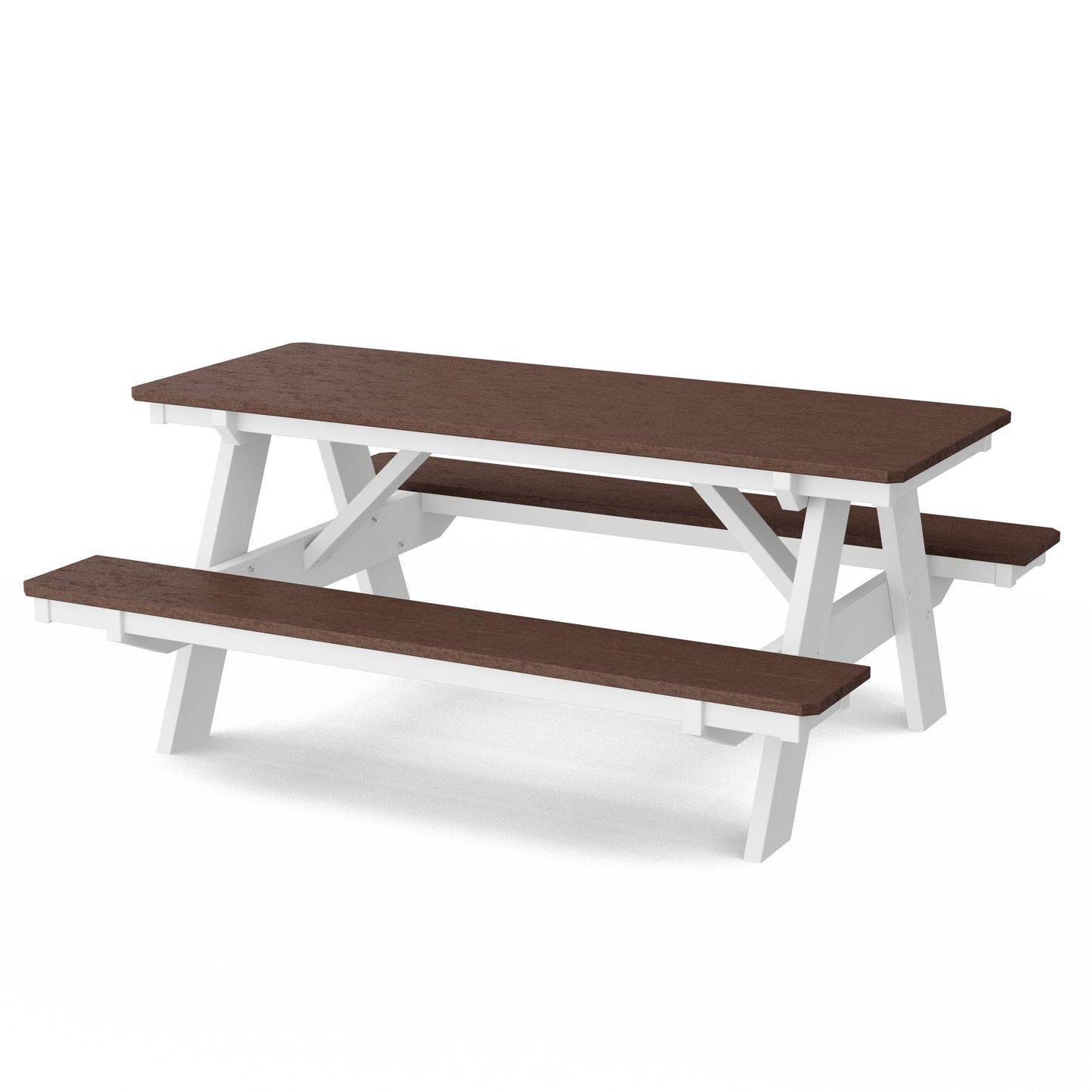 Heritage 72" Picnic Table with Attached Benches