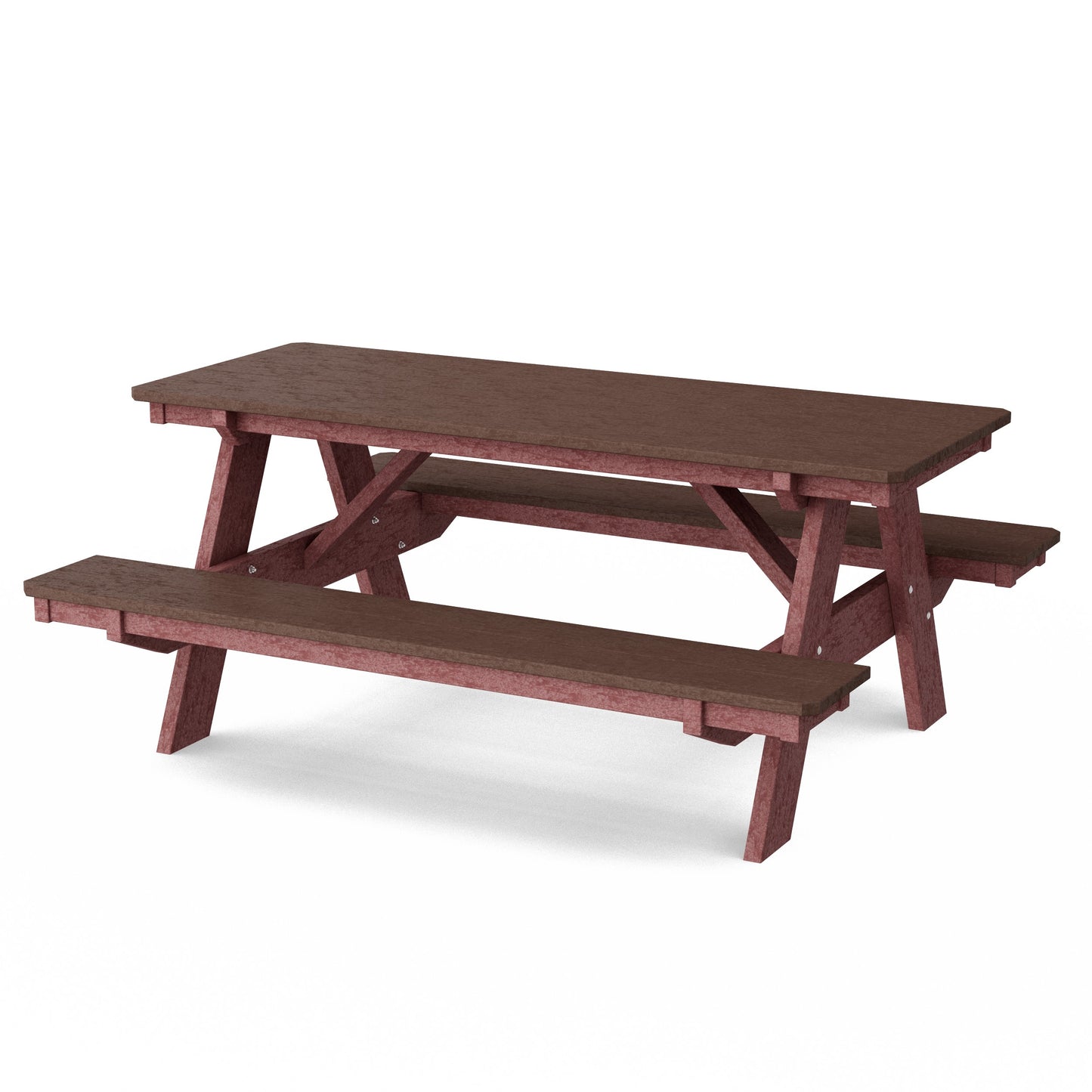 Heritage 72" Picnic Table with Attached Benches