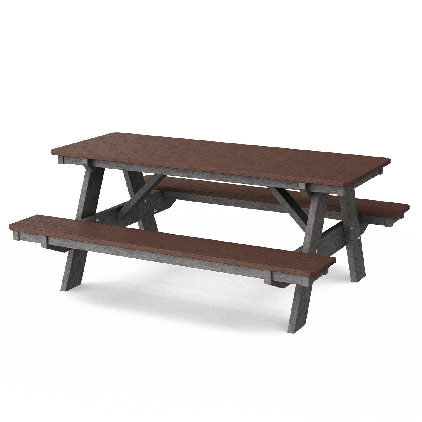 Heritage 72" Picnic Table with Attached Benches