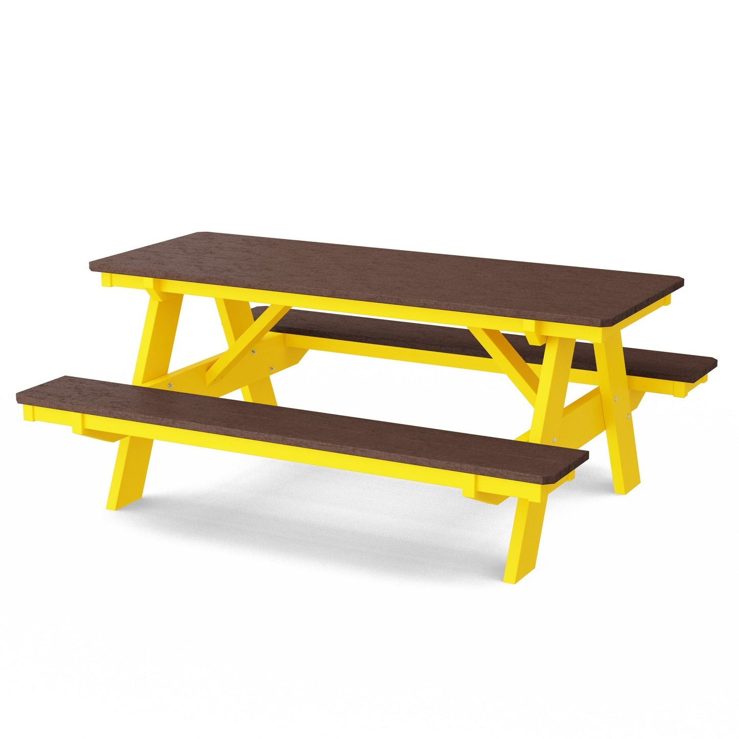 Heritage 72" Picnic Table with Attached Benches