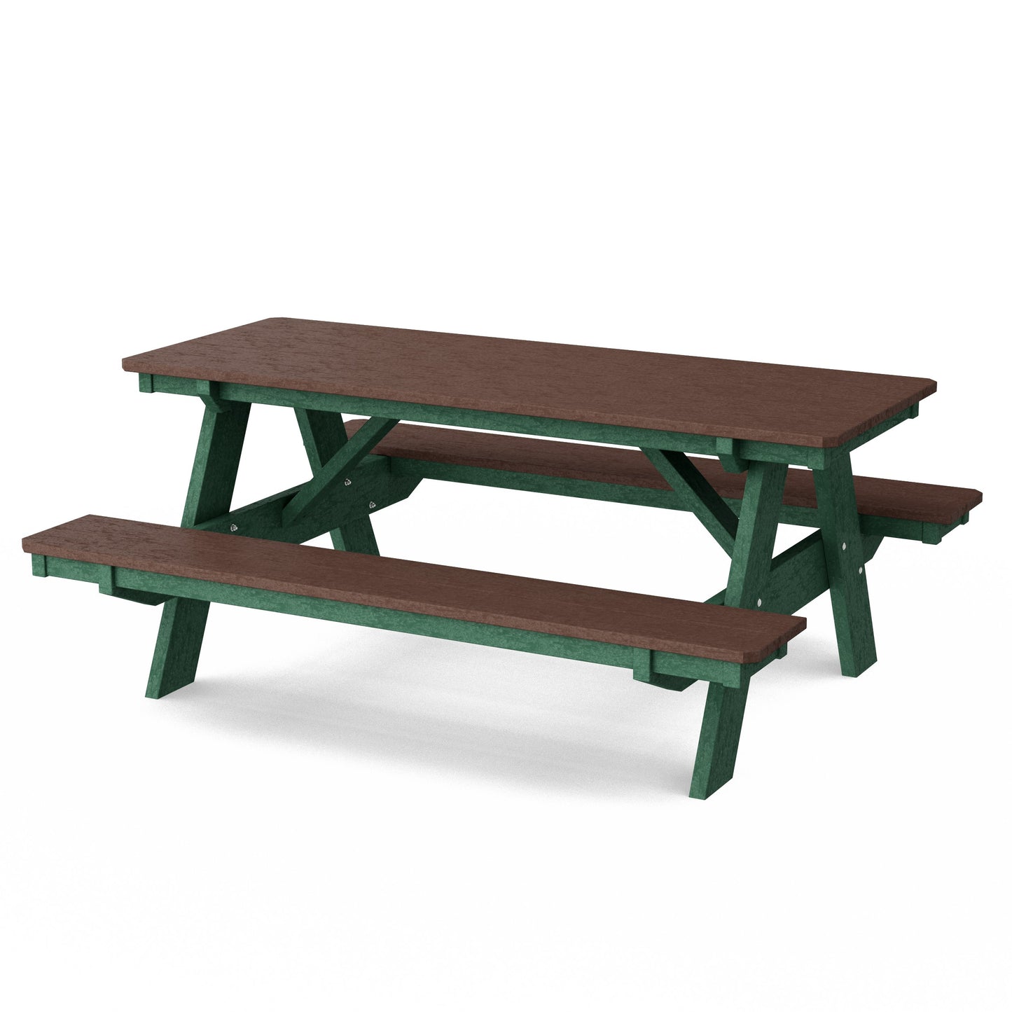 Heritage 72" Picnic Table with Attached Benches