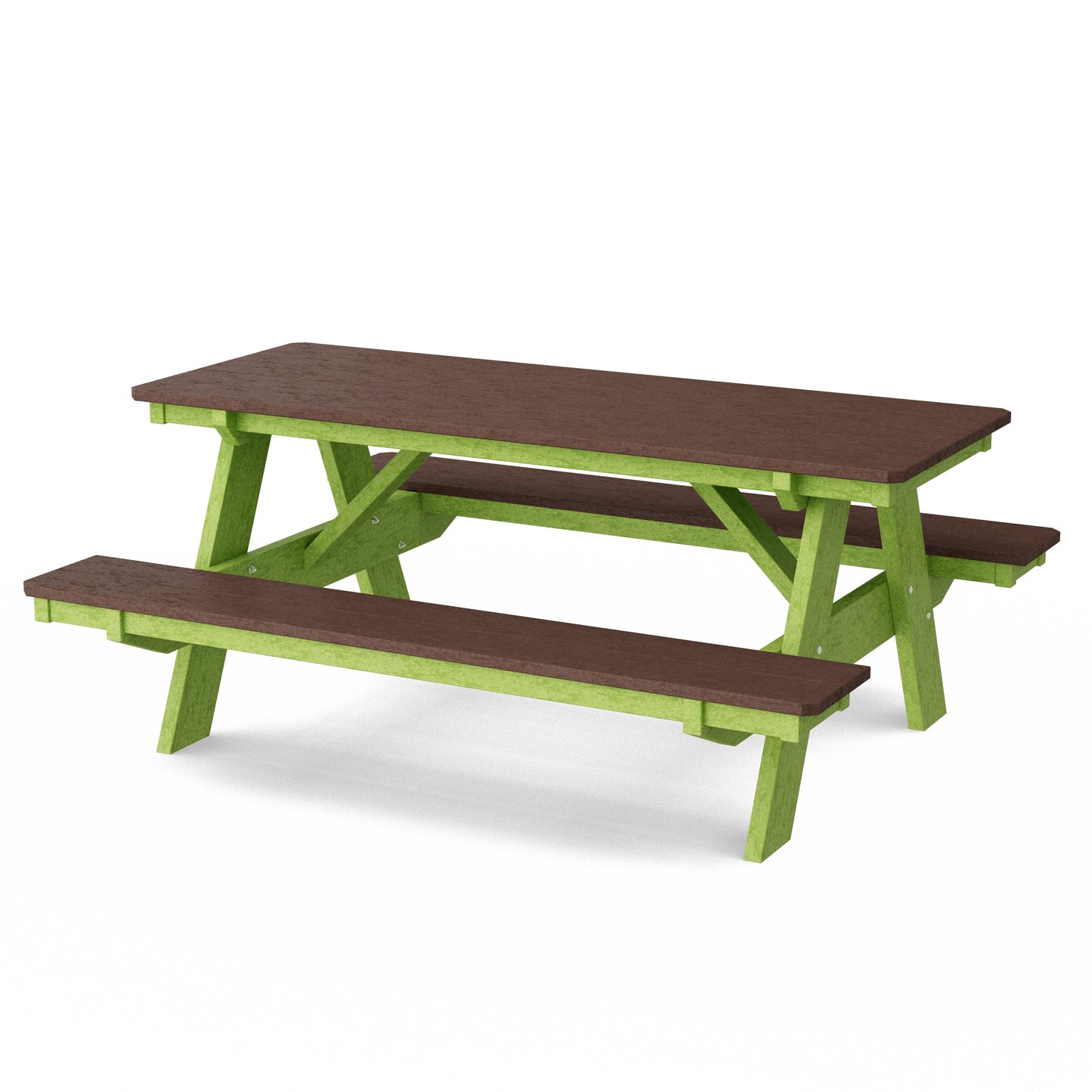 Heritage 72" Picnic Table with Attached Benches