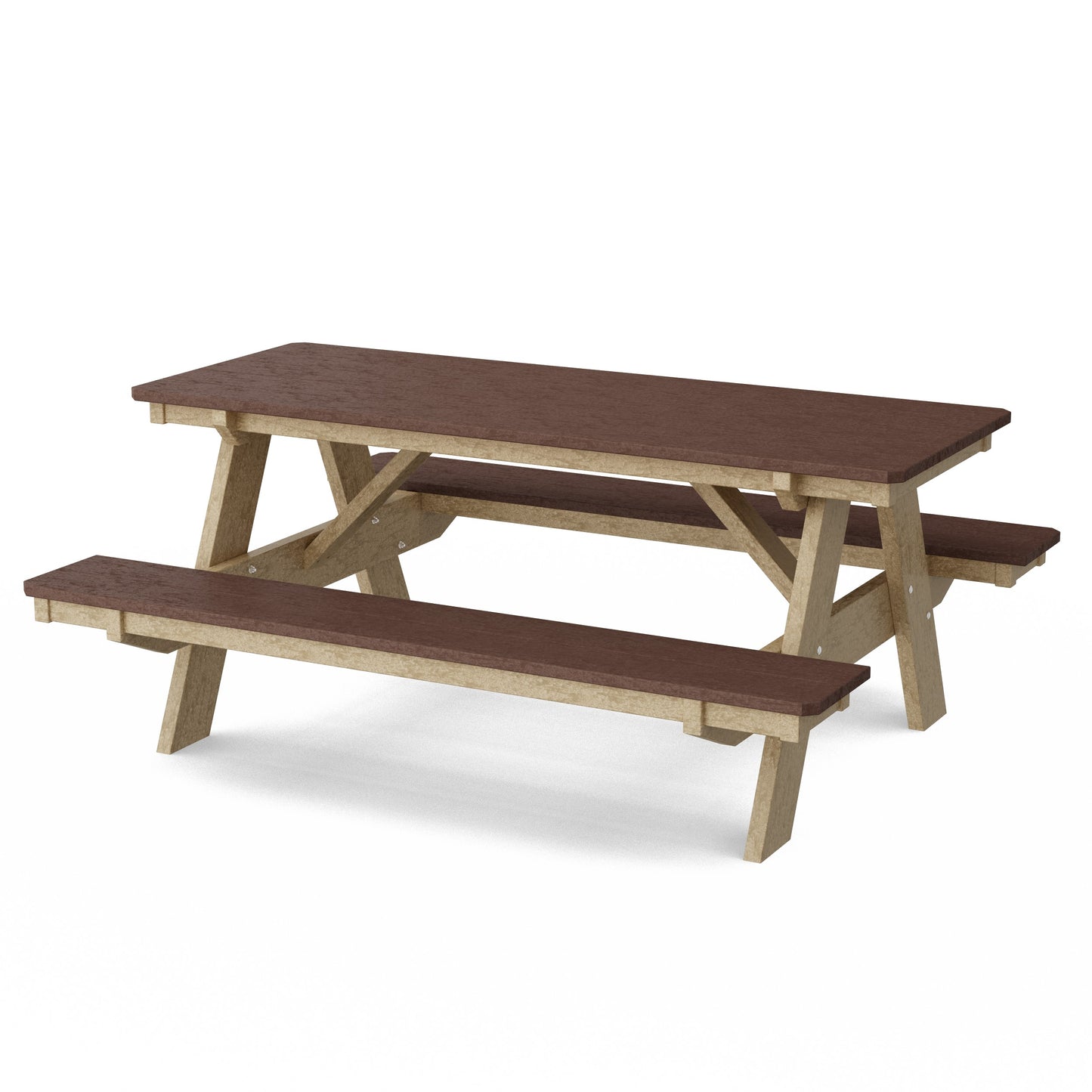 Heritage 72" Picnic Table with Attached Benches