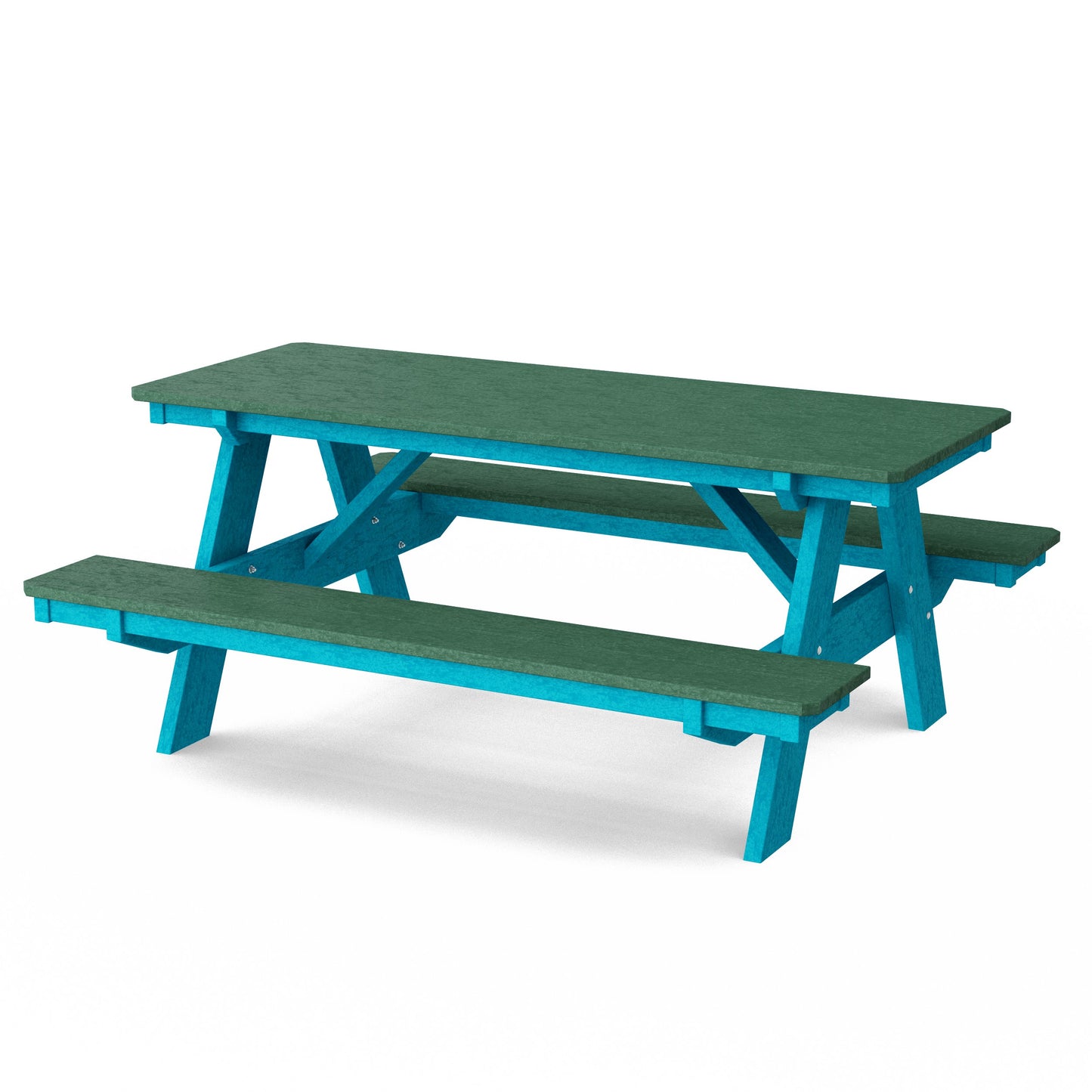 Heritage 72" Picnic Table with Attached Benches