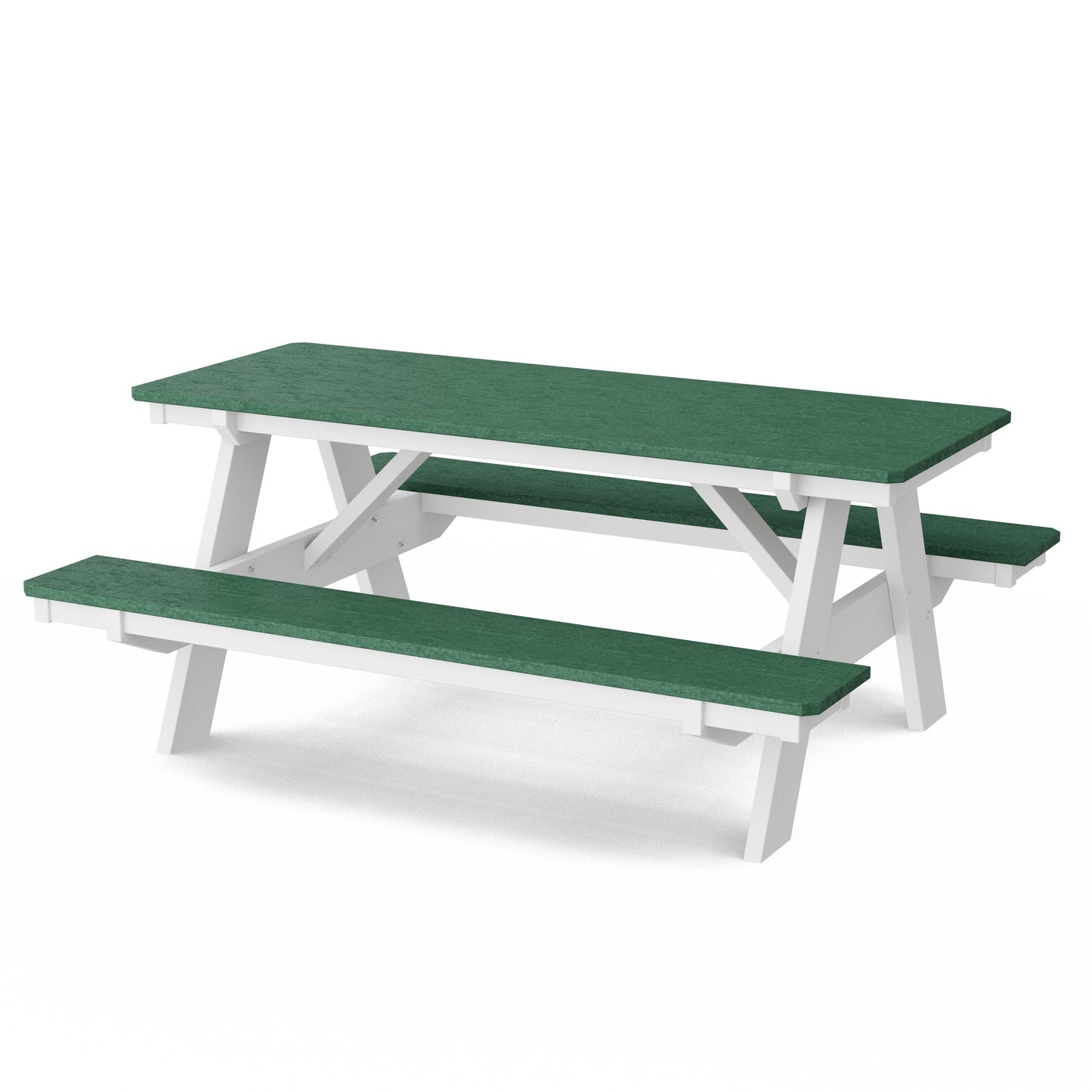 Heritage 72" Picnic Table with Attached Benches