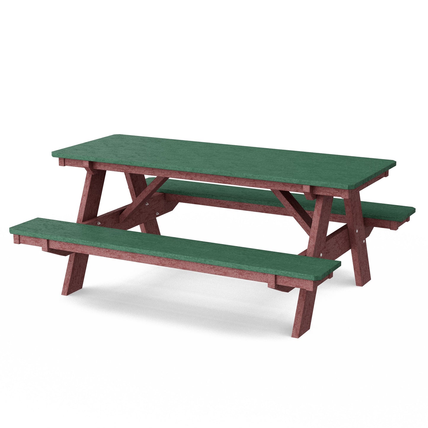 Heritage 72" Picnic Table with Attached Benches