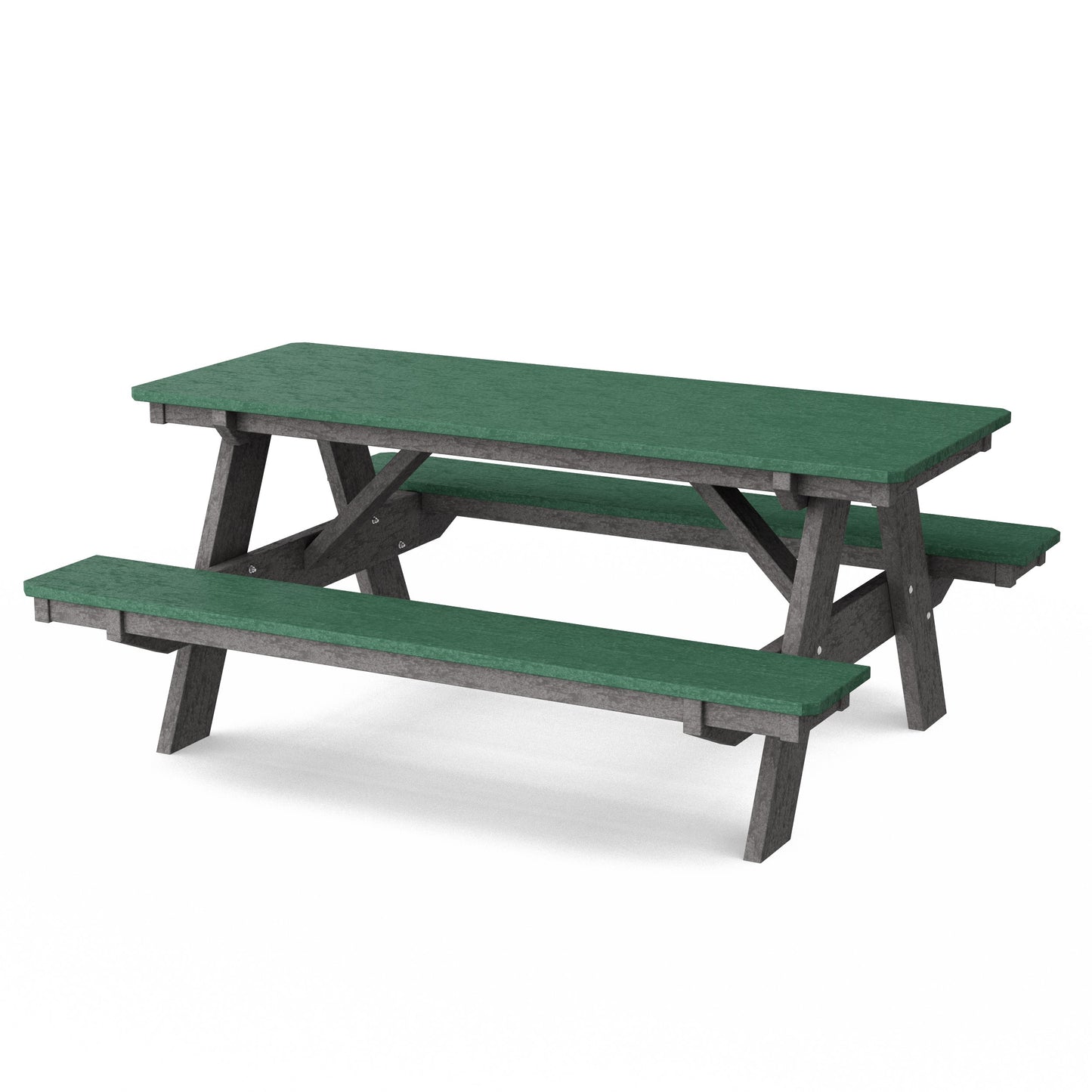 Heritage 72" Picnic Table with Attached Benches