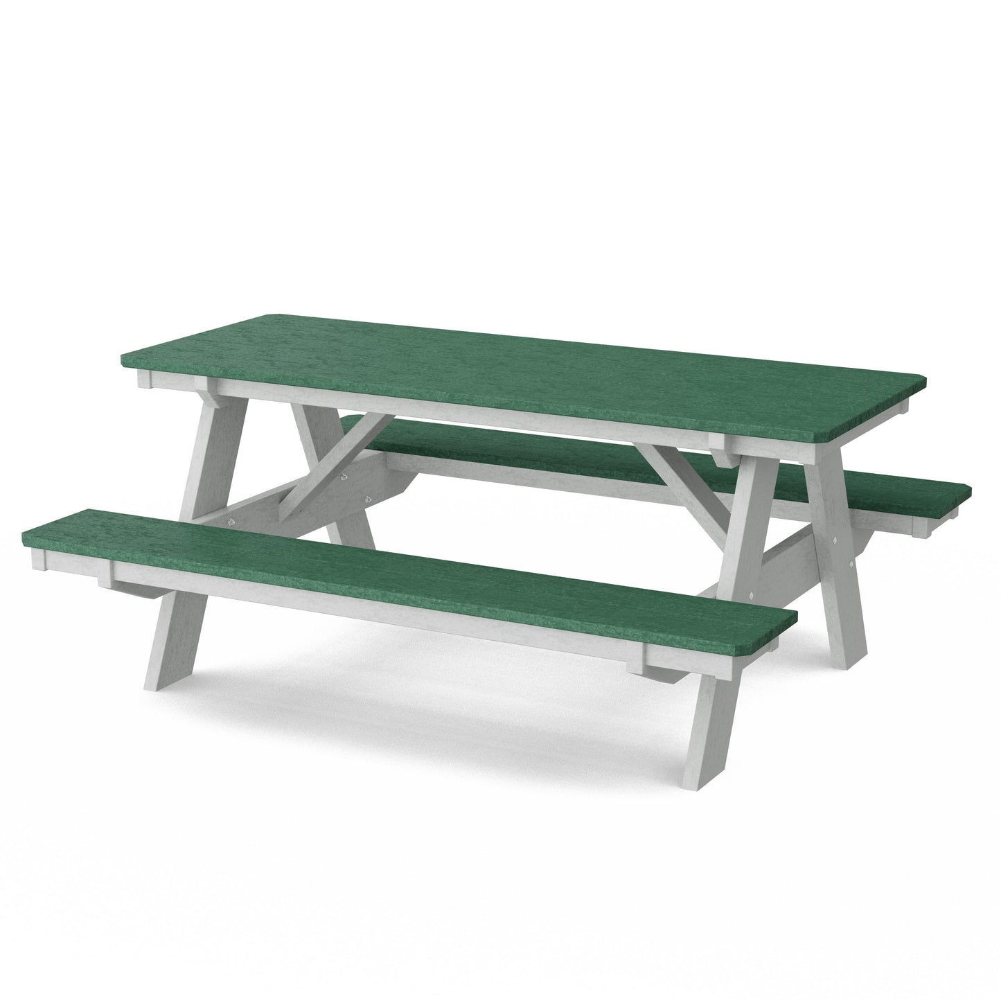 Heritage 72" Picnic Table with Attached Benches