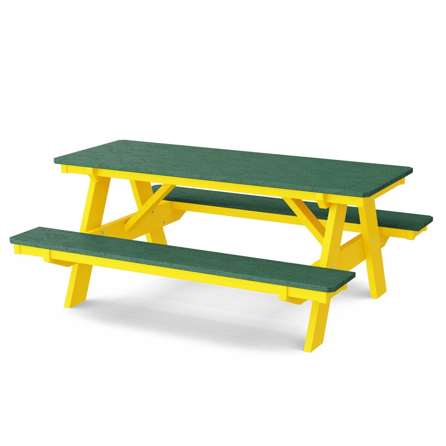 Heritage 72" Picnic Table with Attached Benches