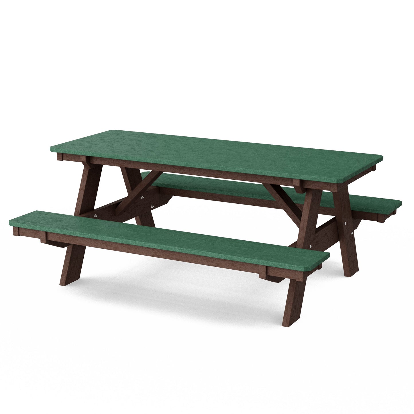 Heritage 72" Picnic Table with Attached Benches