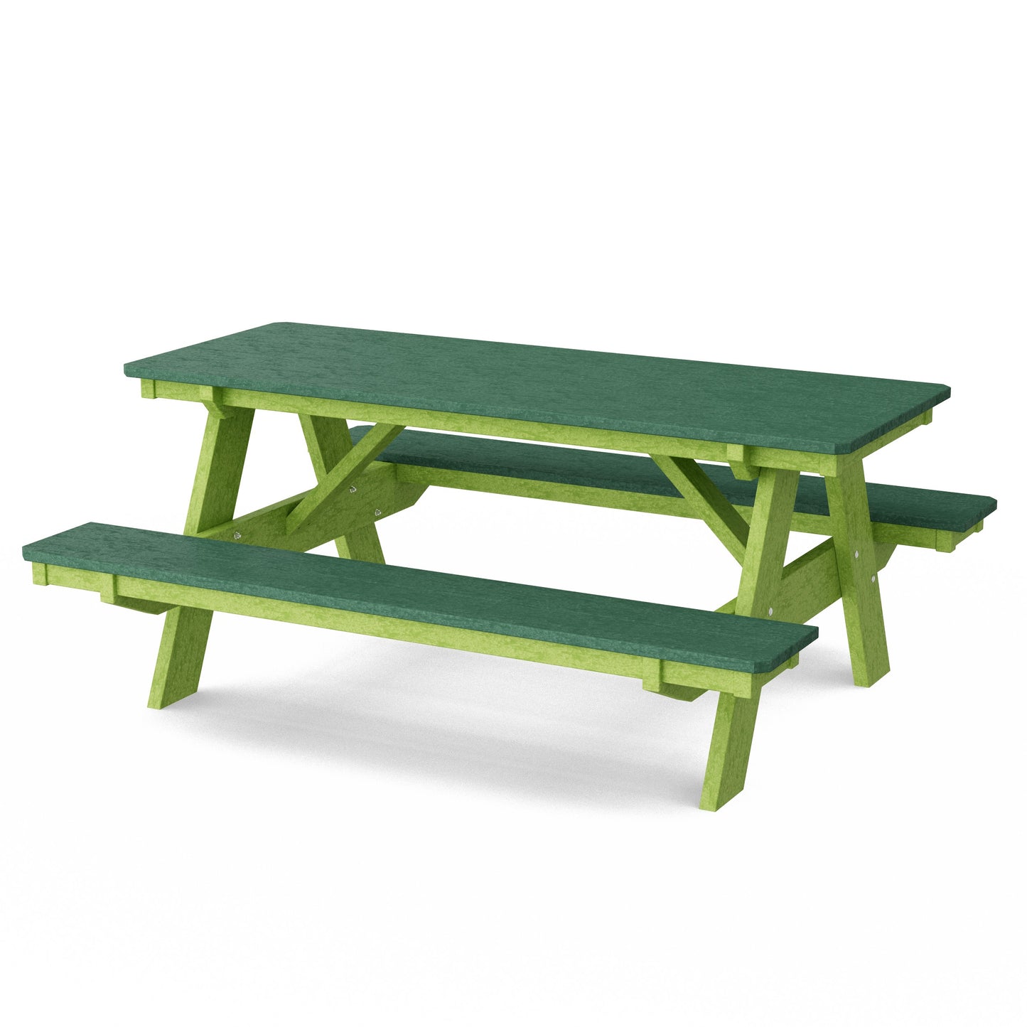 Heritage 72" Picnic Table with Attached Benches