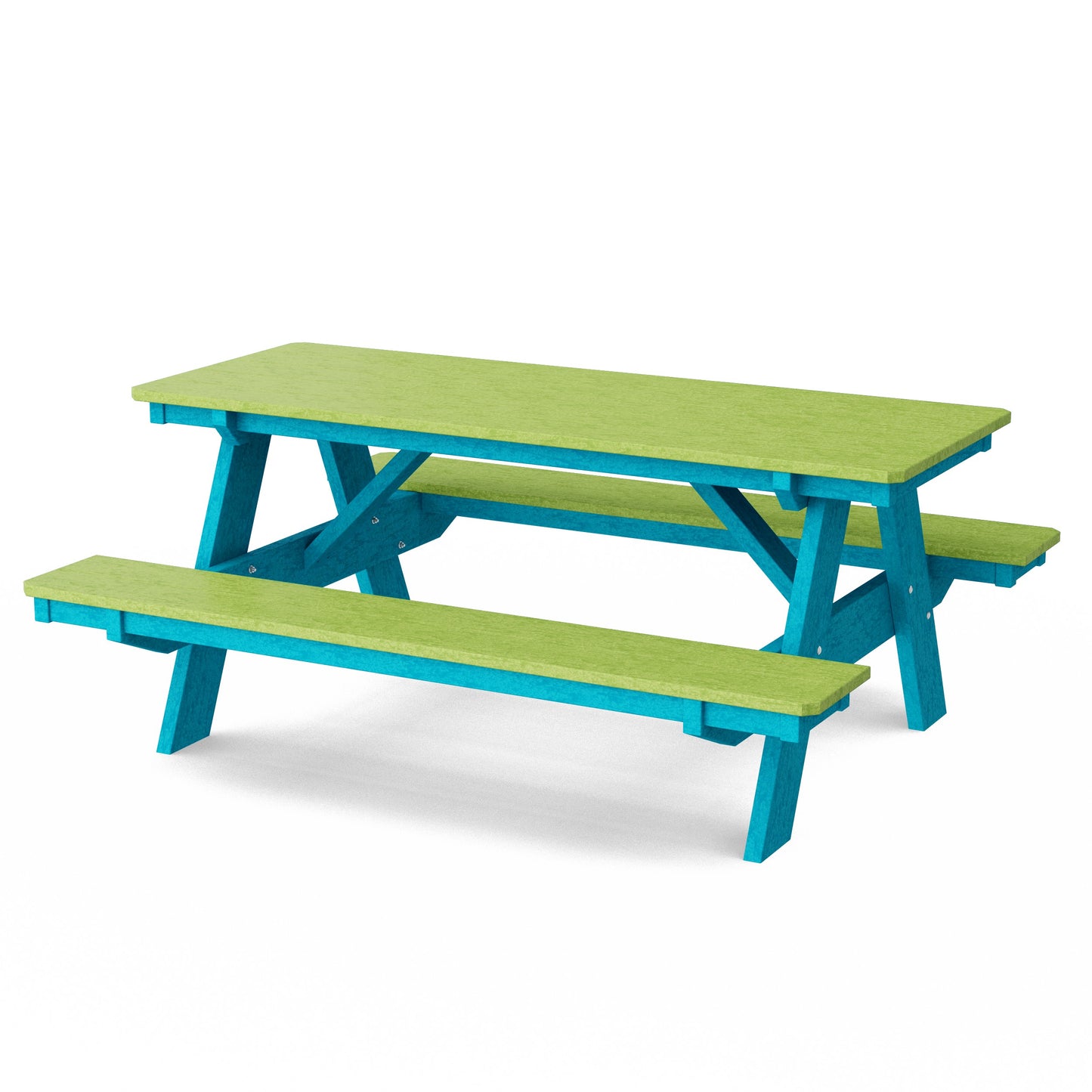 Heritage 72" Picnic Table with Attached Benches