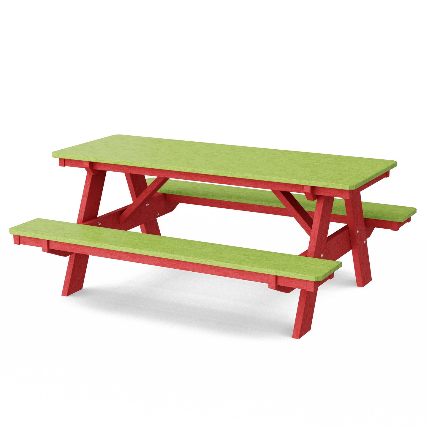 Heritage 72" Picnic Table with Attached Benches