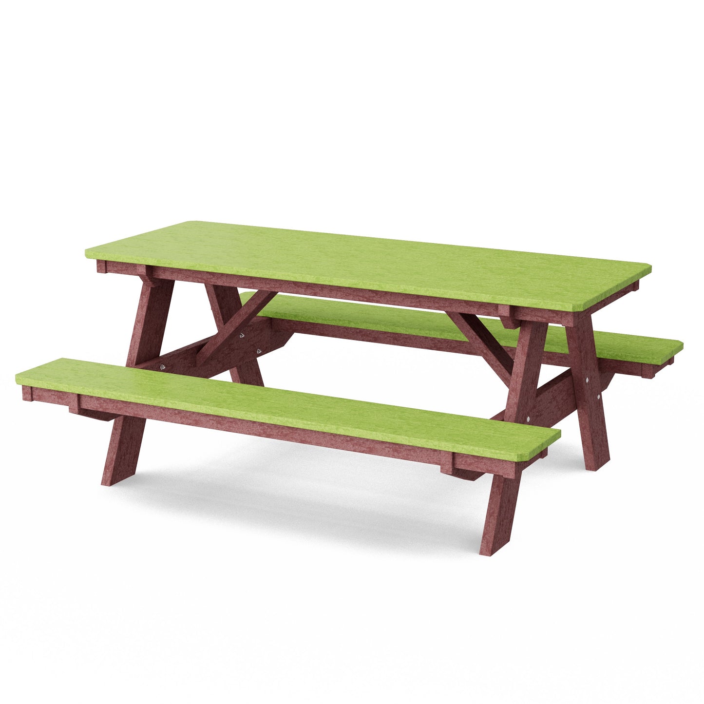 Heritage 72" Picnic Table with Attached Benches