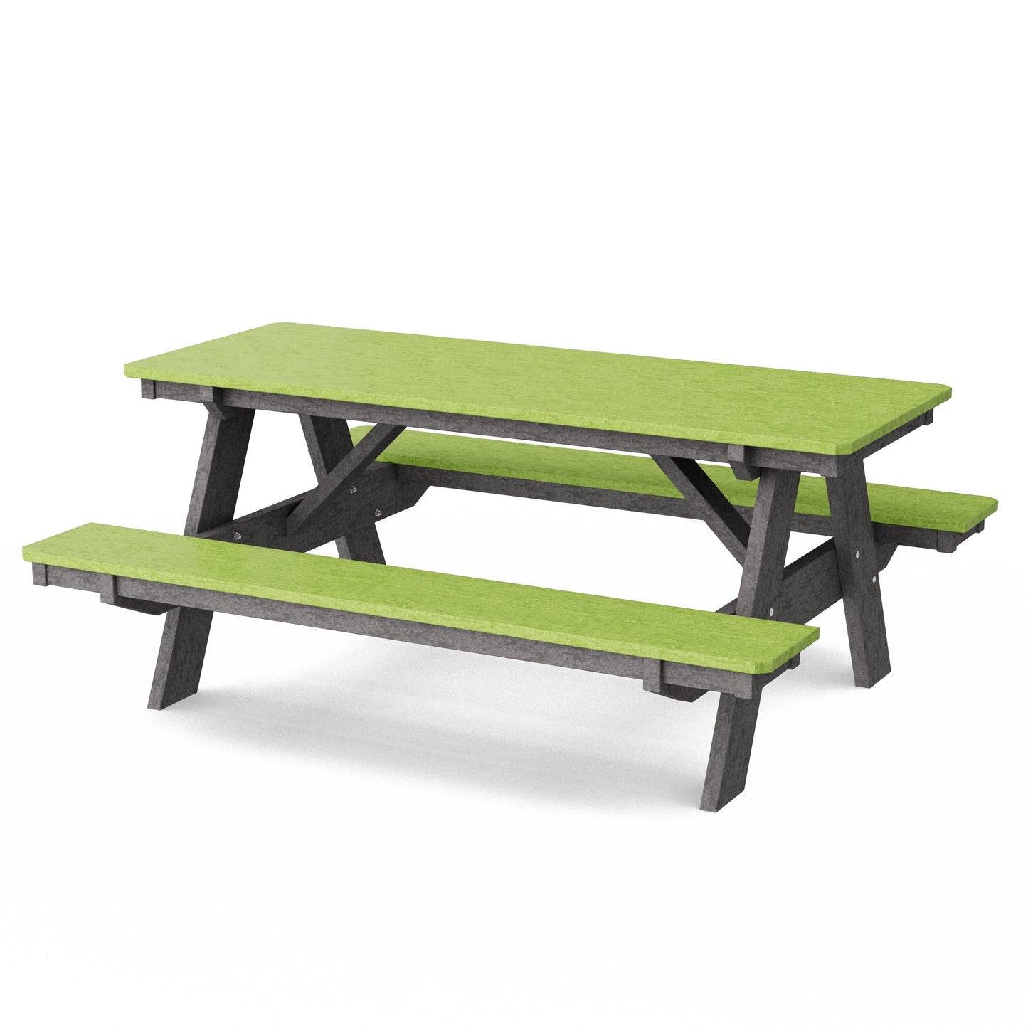Heritage 72" Picnic Table with Attached Benches