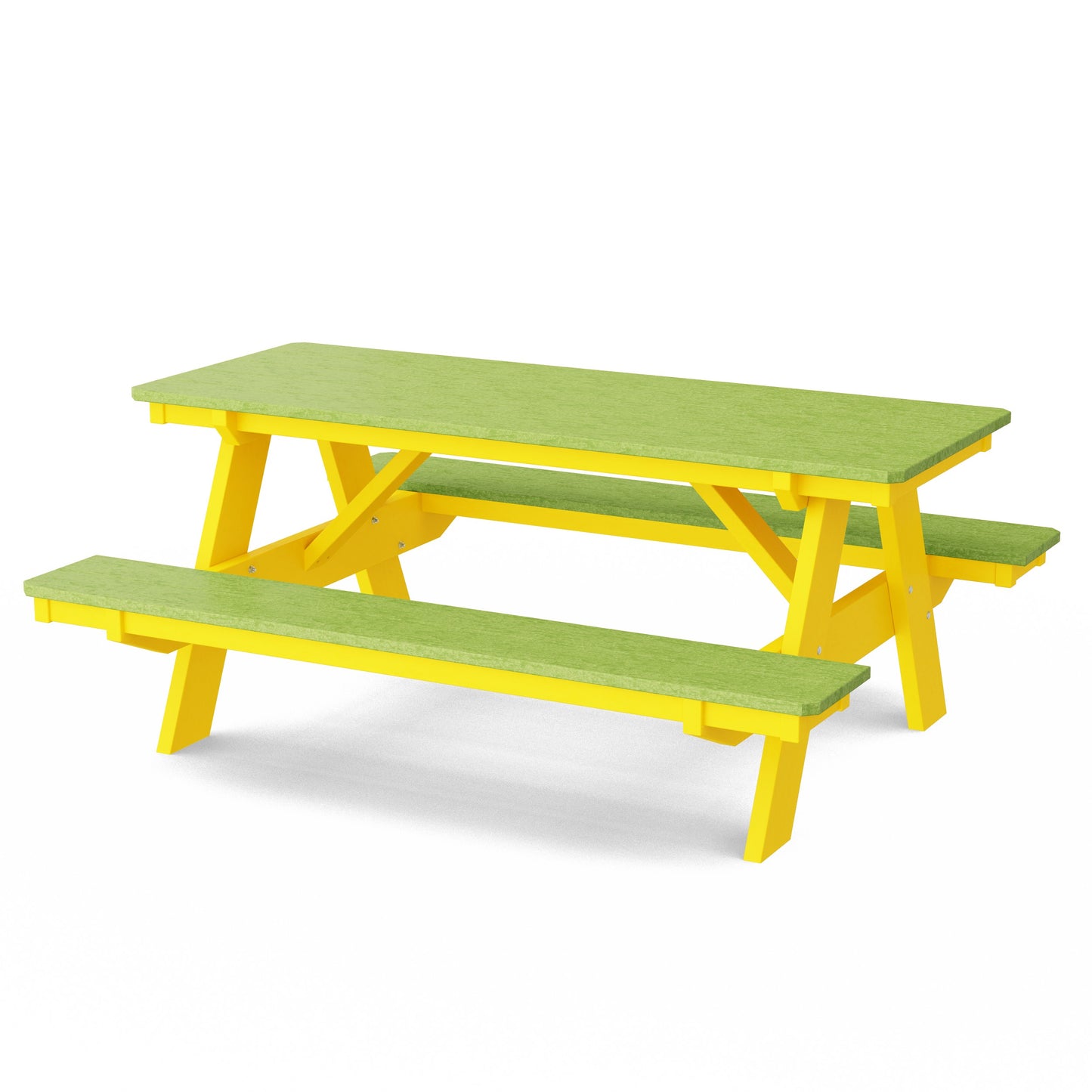 Heritage 72" Picnic Table with Attached Benches